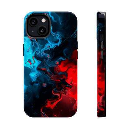 Whimsy Waves (iPhone MagSafe Case)Elevate your iPhone's style with Abstract Red and Blue Swirl Pattern Smartphone Case MagSafe Case, offering robust protection, MagSafe compatibility, and a choice ofRimaGallery