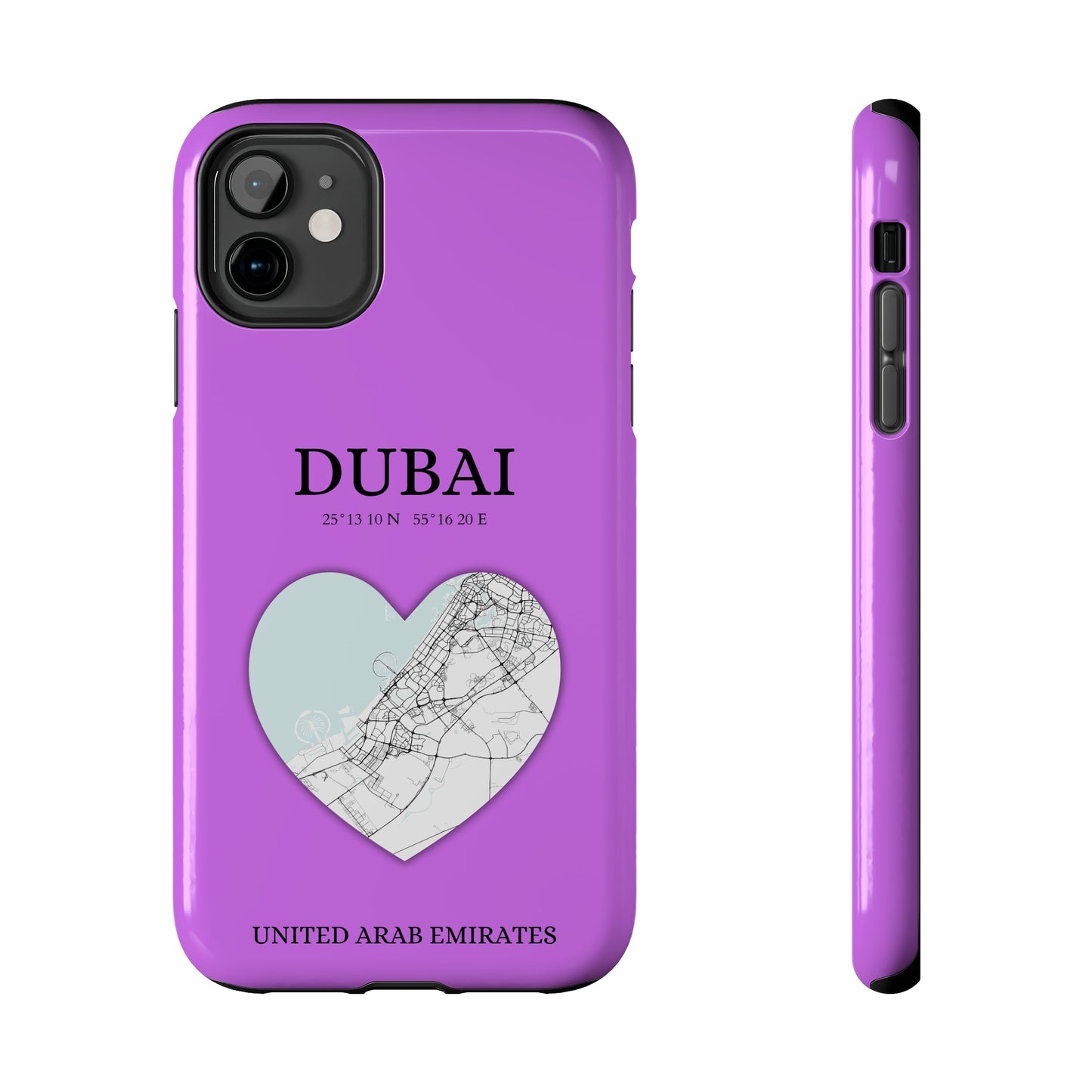 Dubai Heartbeat - Purple (iPhone Case 11-15)Elevate your iPhone with RimaGallery's Dubai York Heartbeat case. Sleek design meets durability for stylish protection. Free US shipping.RimaGallery