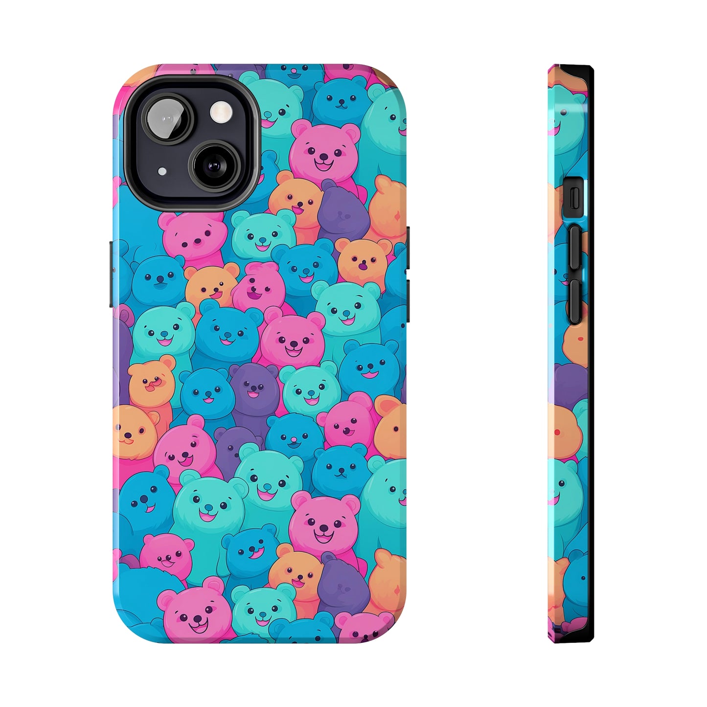 Cheerful Bear Party (iPhone Case 11-15)RIMA Tough Phone Case: Unmatched Style &amp; Protection for iPhone 11, 12, 13, 14, &amp; 15 🛡️📱
Product Description:
Discover the RIMA Tough Phone Case, exclusivelRimaGallery