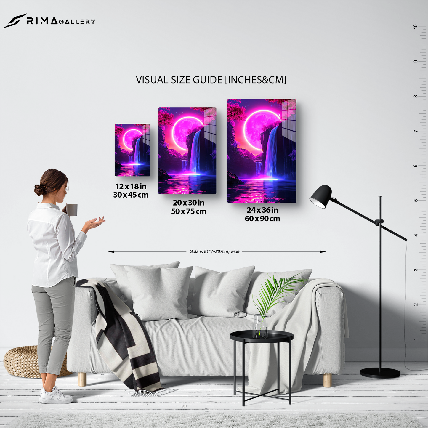 Magenta Moonfall (Acrylic)Make a statement with Magenta Moonfall acrylic prints. The 1⁄4" acrylic panel exudes the illusion of a smooth glass surface for vibrant artwork. Pre-installed hanginRimaGallery