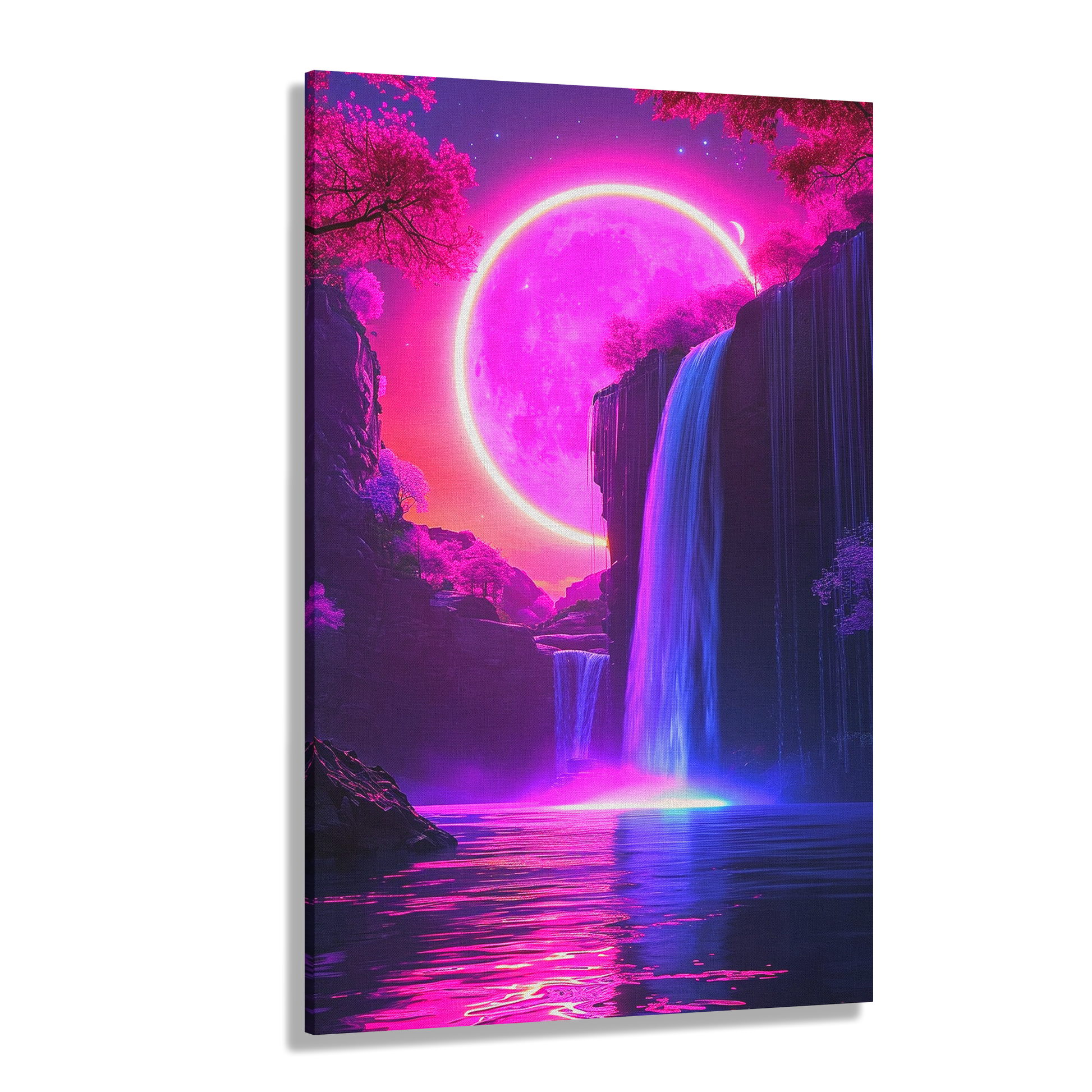 Magenta Moonfall (Canvas)Experience the fusion of art and ethics with RimaGallery's eco-friendly canvases. Stunning visuals, diverse sizes, and sustainable materials. Transform your space noRimaGallery