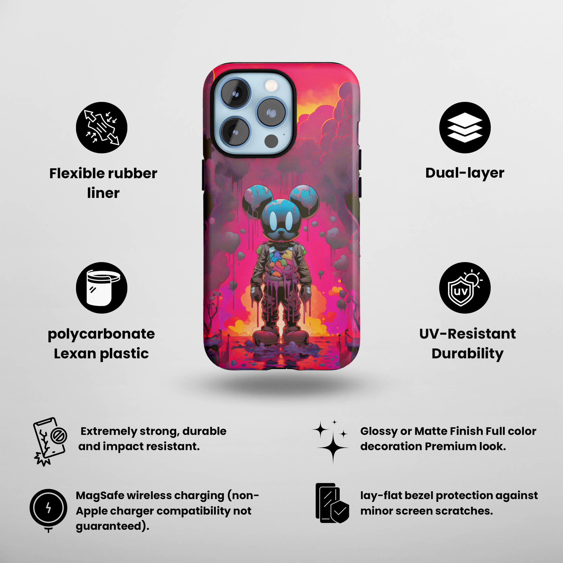 Whisker Quest (iPhone MagSafe Case)Whisker Quest MagSafe Durable Case: Style Meets Protection 📱✨
Upgrade your device with Rima Gallery's Mousey Whisker Quest MagSafe Durable Case. This case isn’t jusRimaGallery