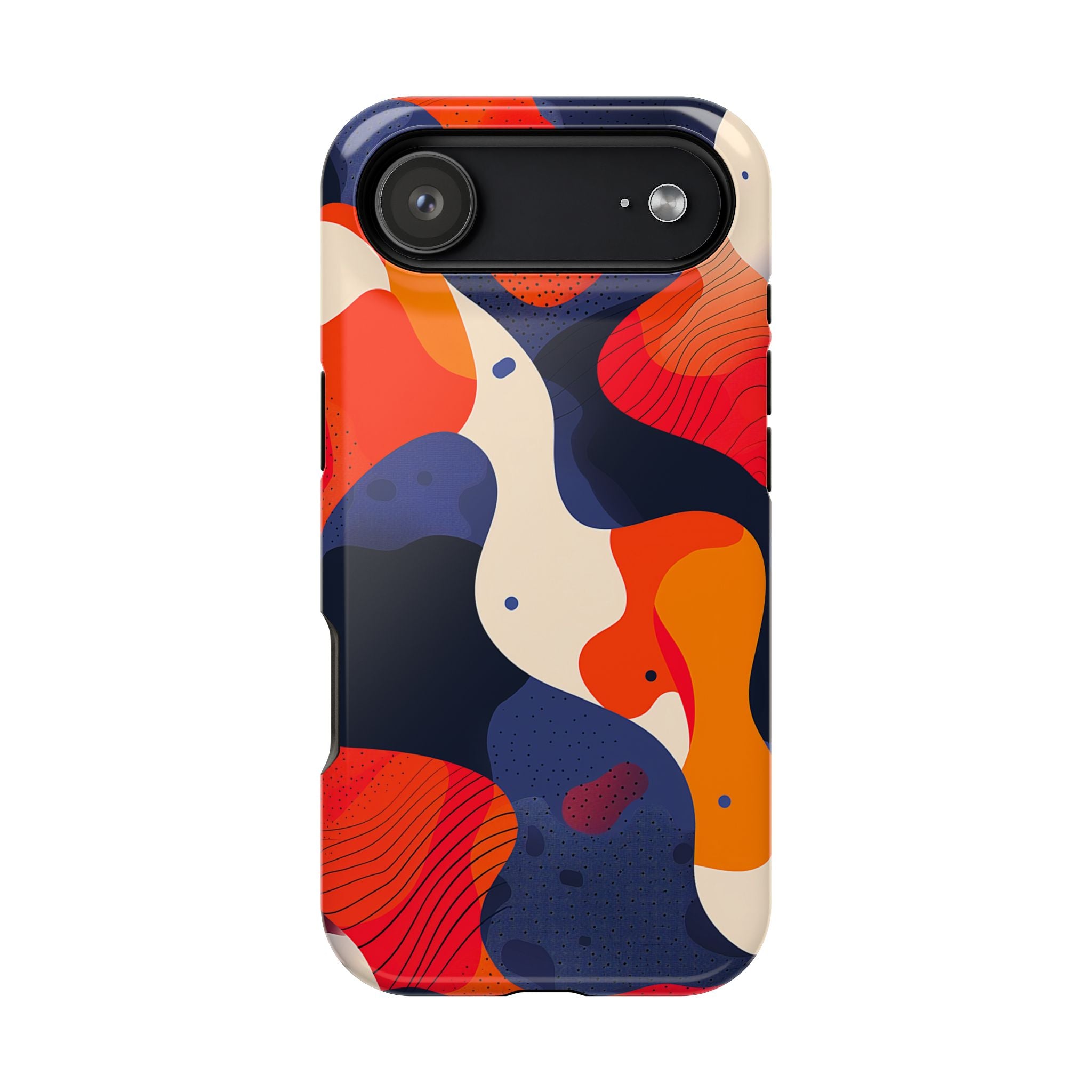 Abstract Colorwave Magnetic Phone Case — Impact-Resistant Protective Cover