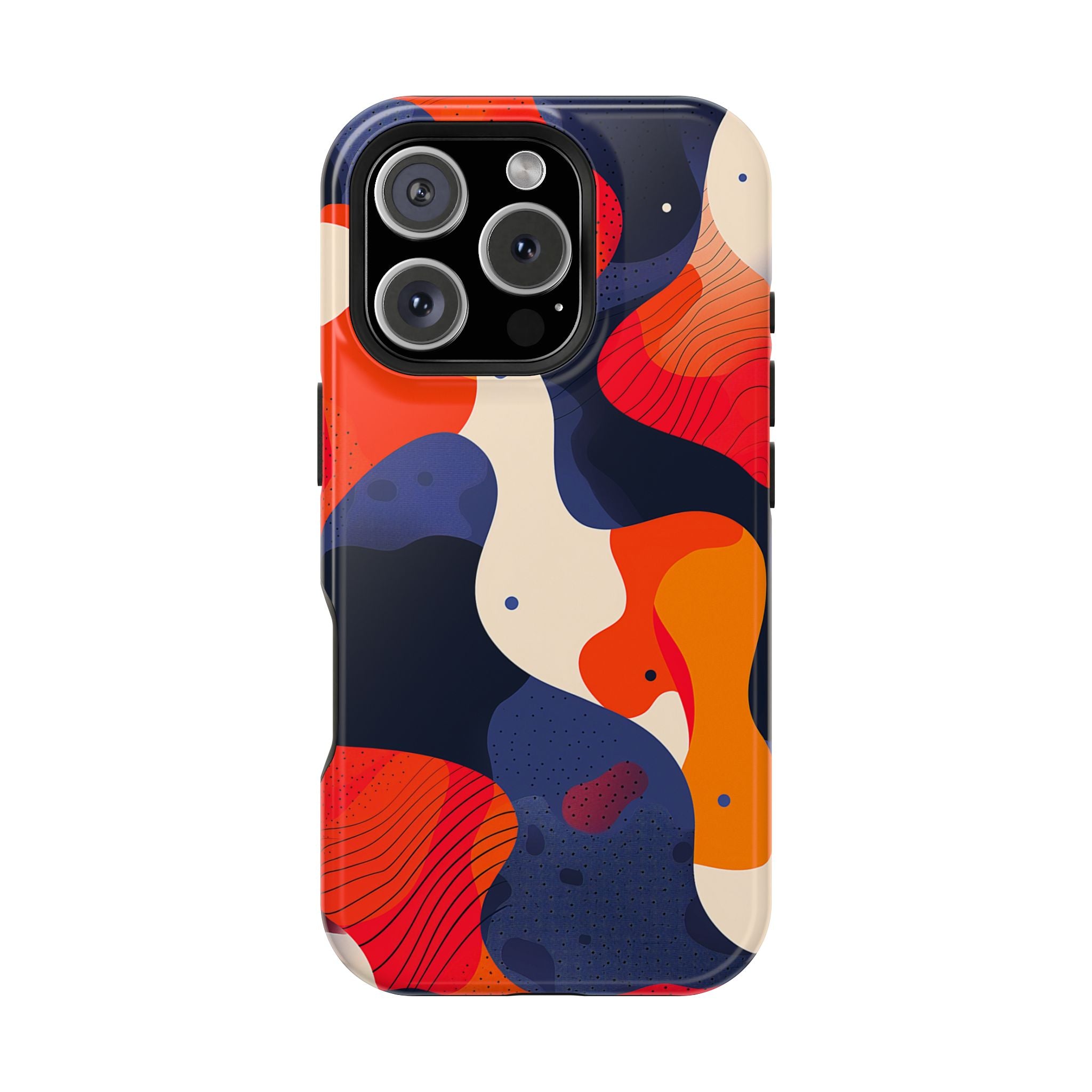 Abstract Colorwave Magnetic Phone Case — Impact-Resistant Protective Cover