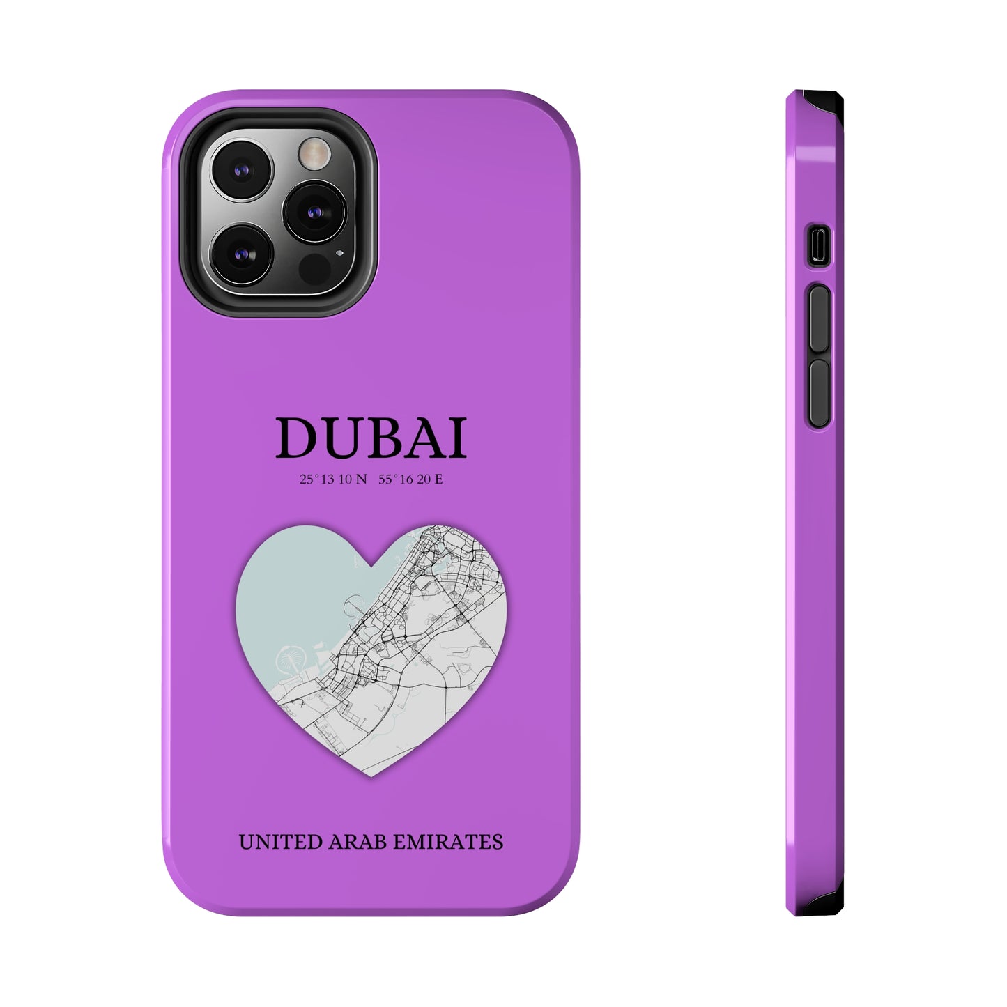 Dubai Heartbeat - Purple (iPhone Case 11-15)Elevate your iPhone with RimaGallery's Dubai York Heartbeat case. Sleek design meets durability for stylish protection. Free US shipping.RimaGallery