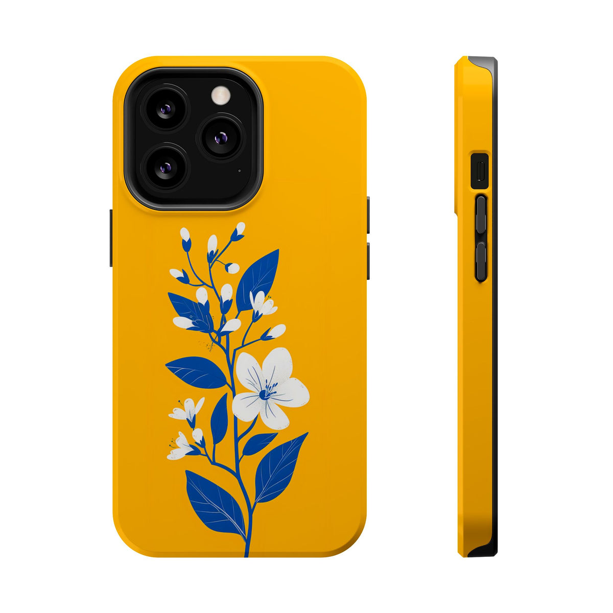 Blue Blossom Tough MagSafe Case for iPhone 13–17