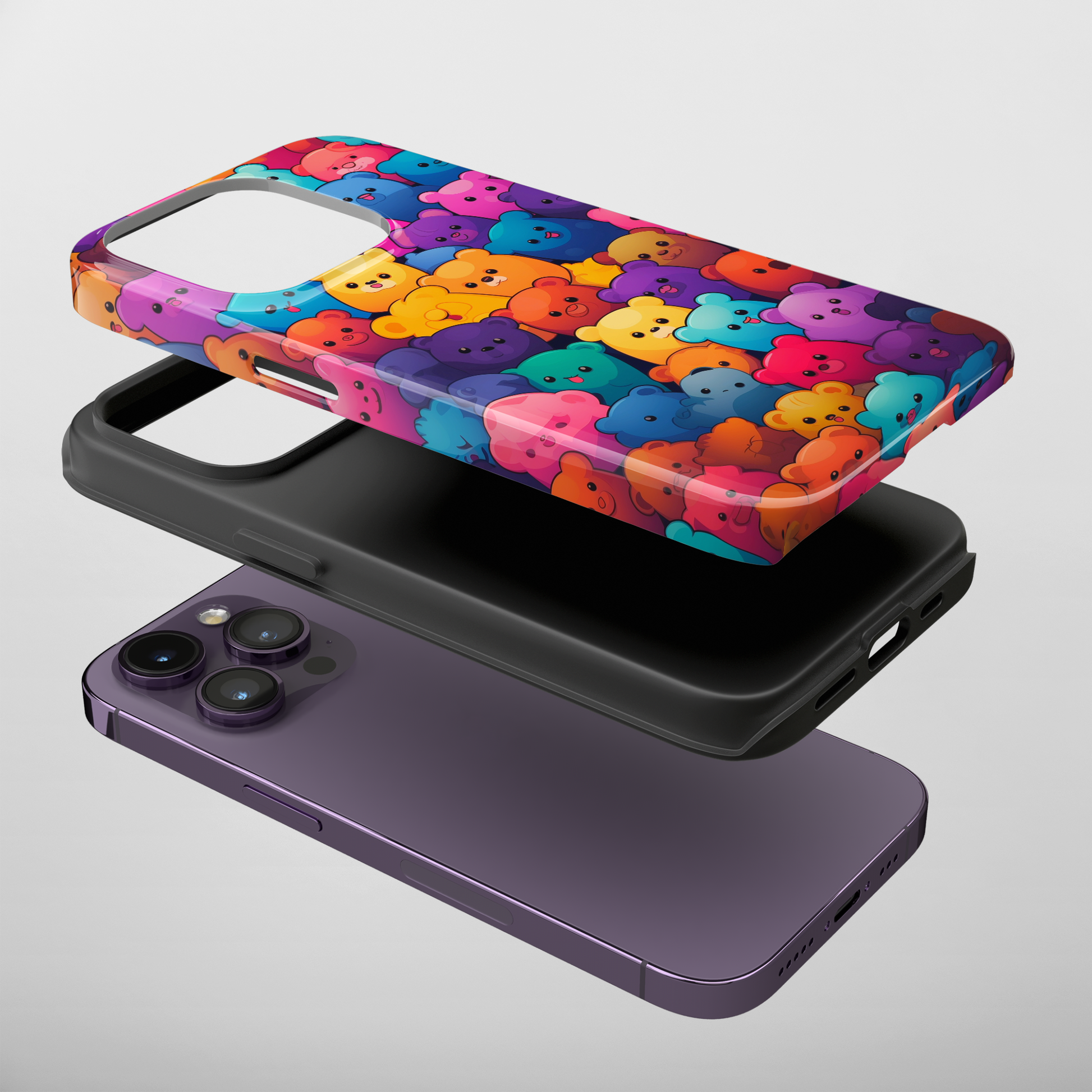 Rainbow Bear Bliss (iPhone Case 11-15)RIMA: Where Style Meets Strength for iPhones 11-15. Experience the ultimate phone protection with a touch of elegance. Shop now for the best in class, eco-conscious RimaGallery