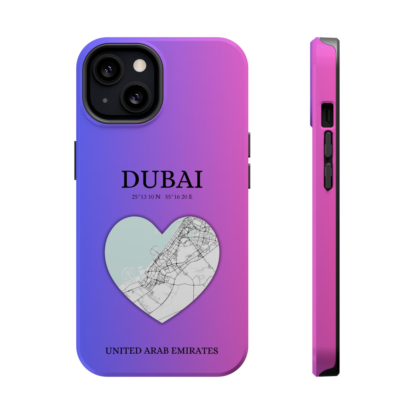 Dubai Heartbeat - Magenta (iPhone MagSafe Case)Elevate your iPhone's style with the Dubai Heartbeat White MagSafe Case, offering robust protection, MagSafe compatibility, and a choice of matte or glossy finish. PRimaGallery