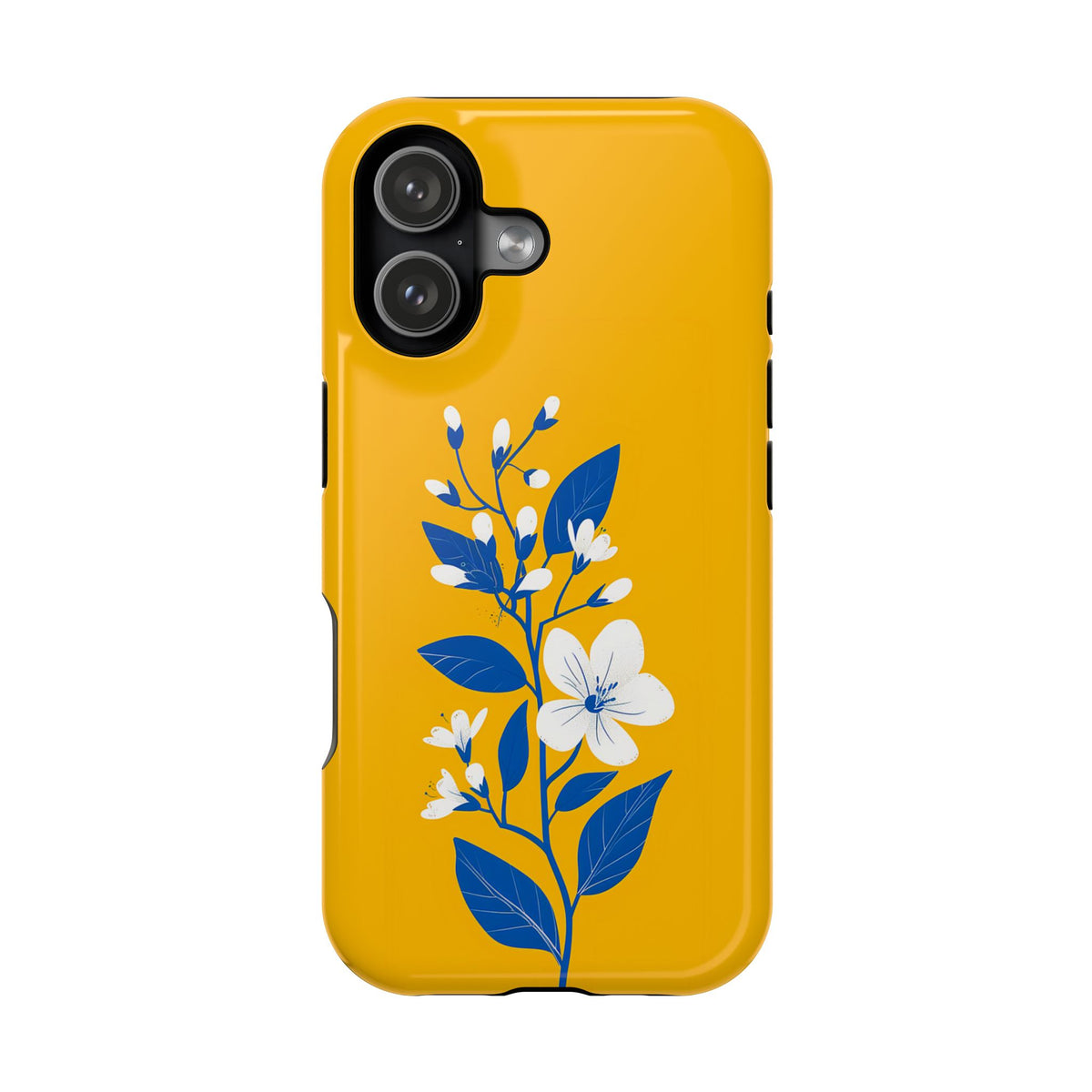 Blue Blossom Tough MagSafe Case for iPhone 13–17