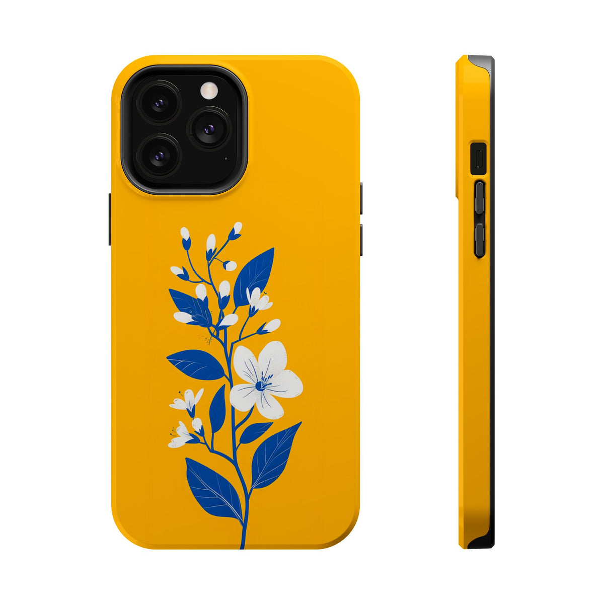 Blue Blossom Tough MagSafe Case for iPhone 13–17
