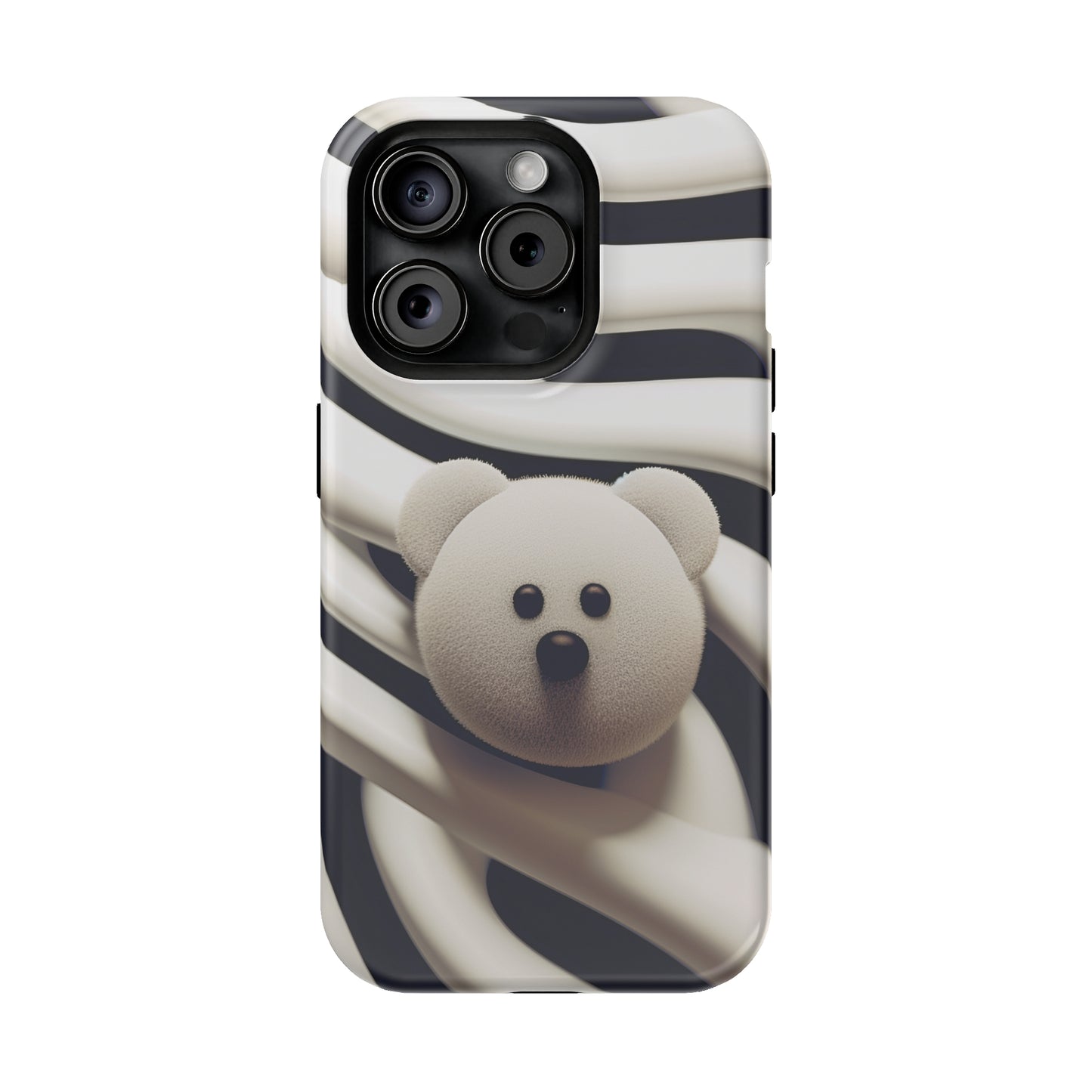 Zebra Print Teddy Bear (iPhone MagSafe Case)Zebra Print Teddy Bear MagSafe Durable Case: Style Meets Protection 📱✨
Upgrade your device with Rima Gallery's Zebra Print Teddy Bear MagSafe Durable Case. This casRimaGallery