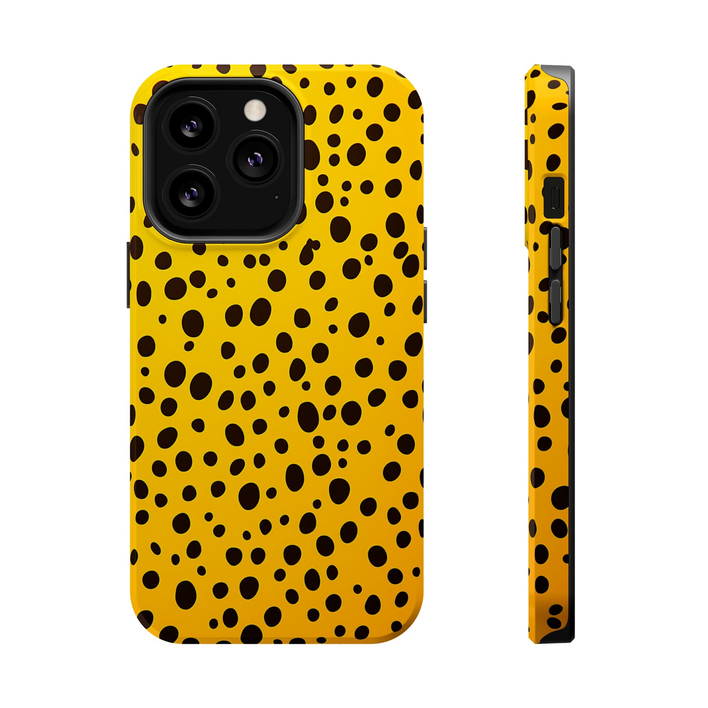 Dotted Delight - Yellow (iPhone MagSafe Case)Elevate your iPhone's style with a yellow surface with scattered dark dots and a MagSafe Case, offering robust protection, MagSafe compatibility, and a choice of matRimaGallery