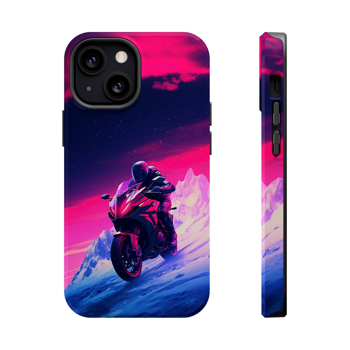 Twilight Rider (iPhone MagSafe Case)Twilight Rider MagSafe Durable Case: Style Meets Protection 📱✨
Upgrade your device with Rima Gallery's Twilight Rider MagSafe Durable Case. This case isn’t just aboRimaGallery