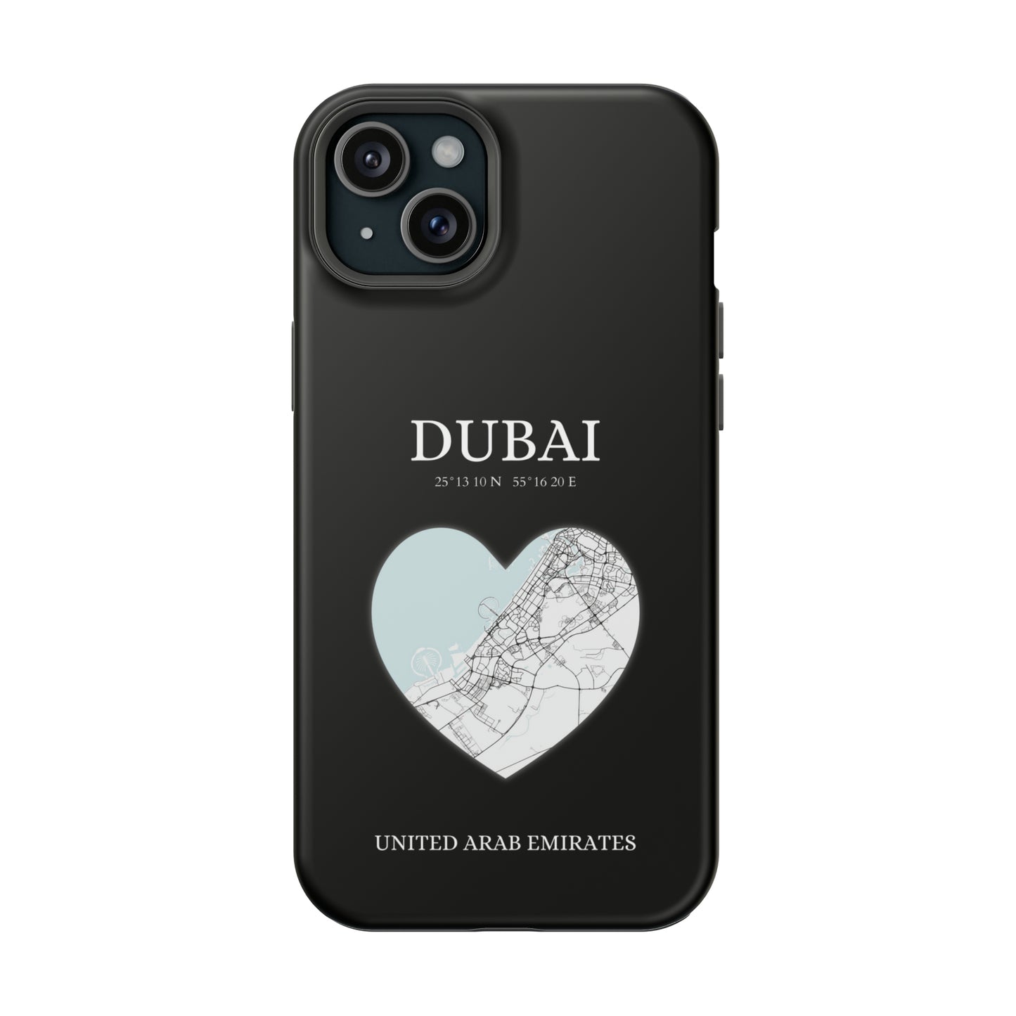 Dubai Heartbeat - Black (iPhone MagSafe Case)Elevate your iPhone's style with the Dubai Heartbeat Black MagSafe Case, offering robust protection, MagSafe compatibility, and a choice of matte or glossy finish. PRimaGallery