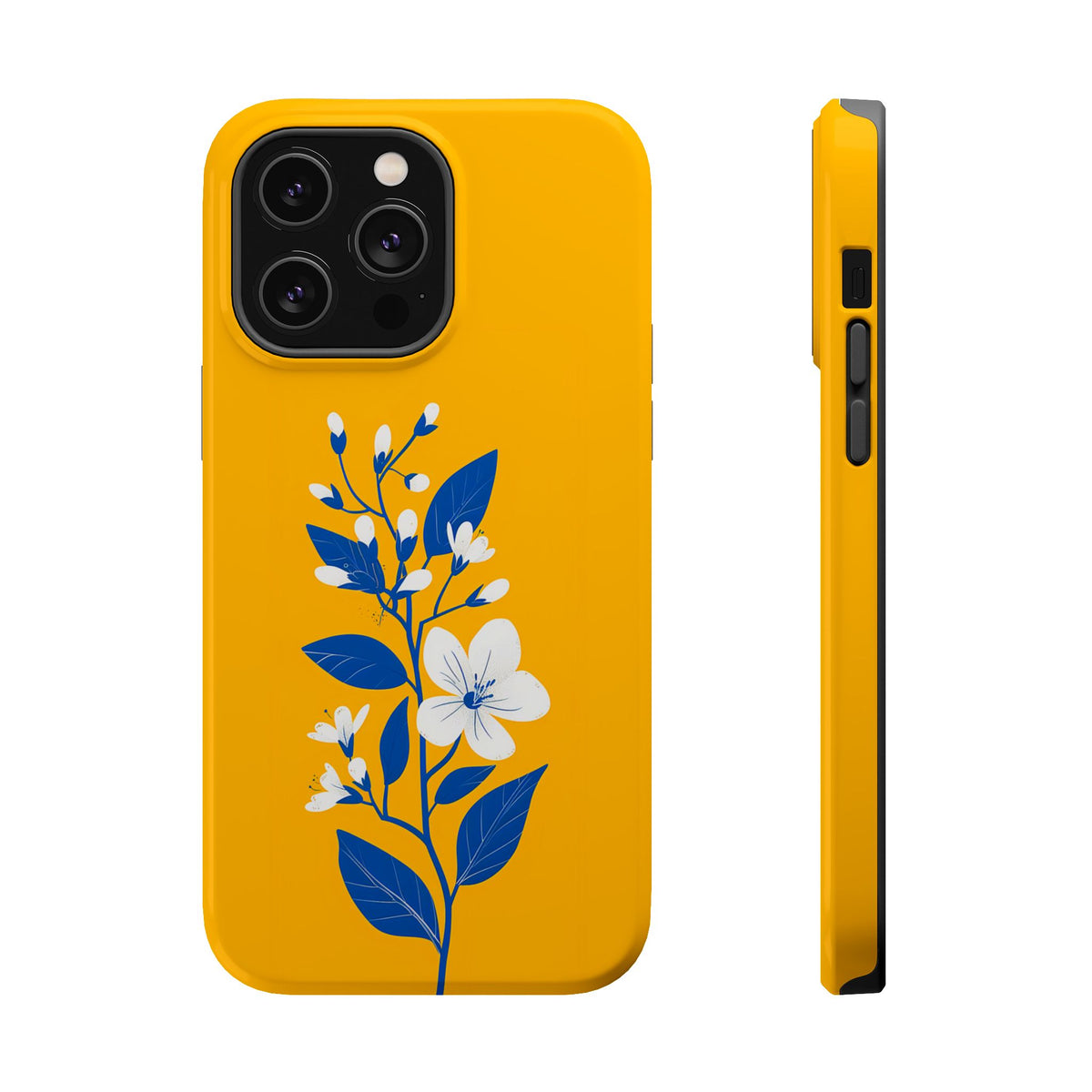 Blue Blossom Tough MagSafe Case for iPhone 13–17