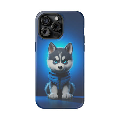 Blue Husky Charm (iPhone MagSafe Case)Blue Husky Charm MagSafe Durable Case: Style Meets Protection 📱✨
Upgrade your device with Rima Gallery's Blue Husky Charm MagSafe Durable Case. This case isn’t justRimaGallery