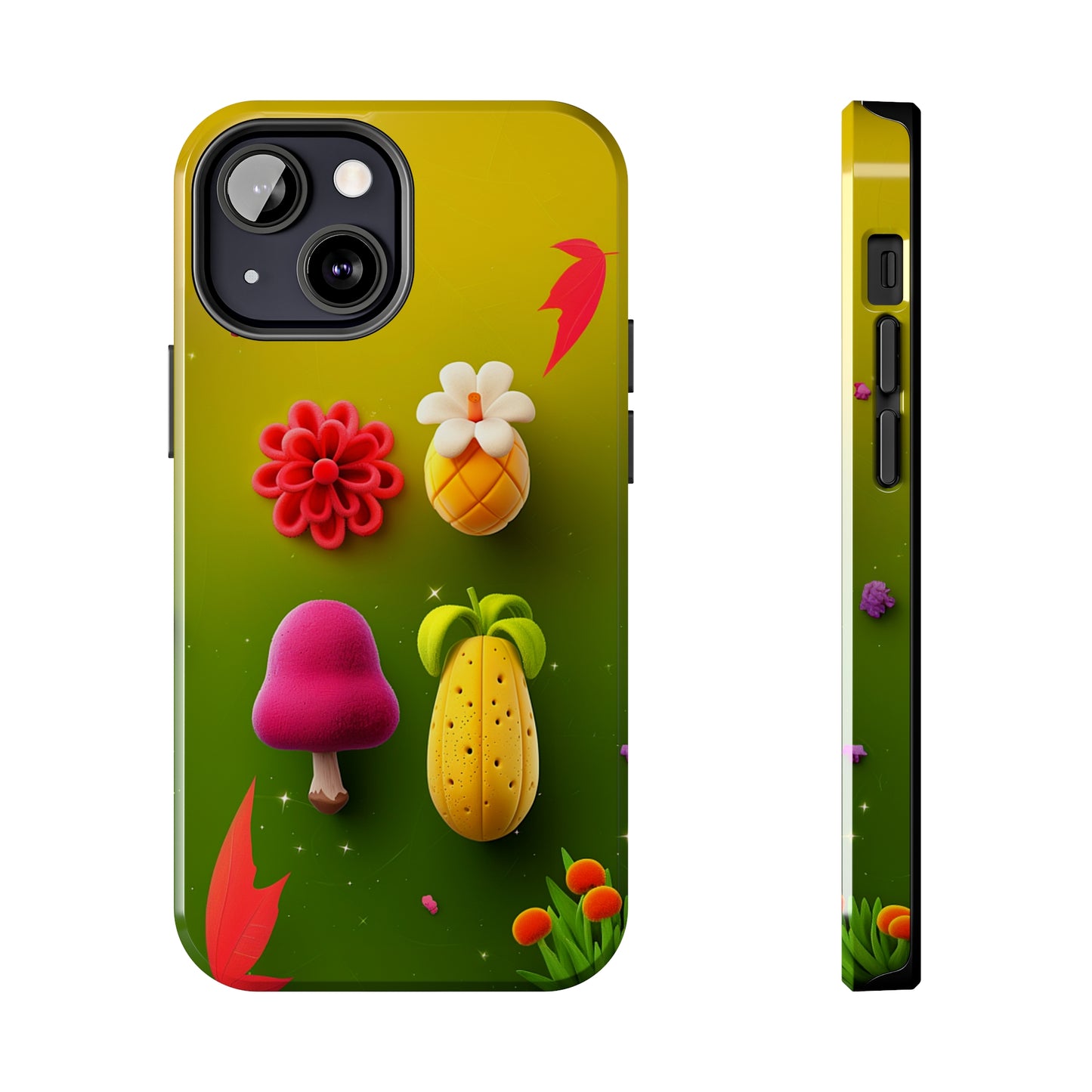 Whimsy Garden (iPhone Case 11-15)Secure your iPhone 11-15 with RIMA's durable case: Polycarbonate shell, rubber lining for shock absorption, and supports wireless chargingRimaGallery