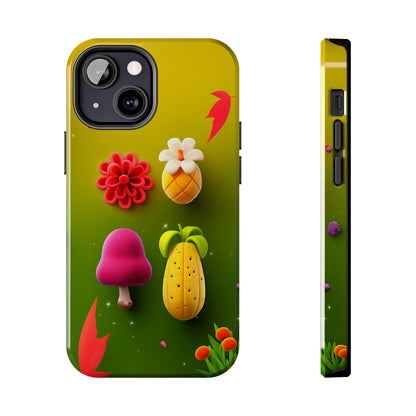 Whimsy Garden (iPhone Case 11-15)Secure your iPhone 11-15 with RIMA's durable case: Polycarbonate shell, rubber lining for shock absorption, and supports wireless chargingRimaGallery