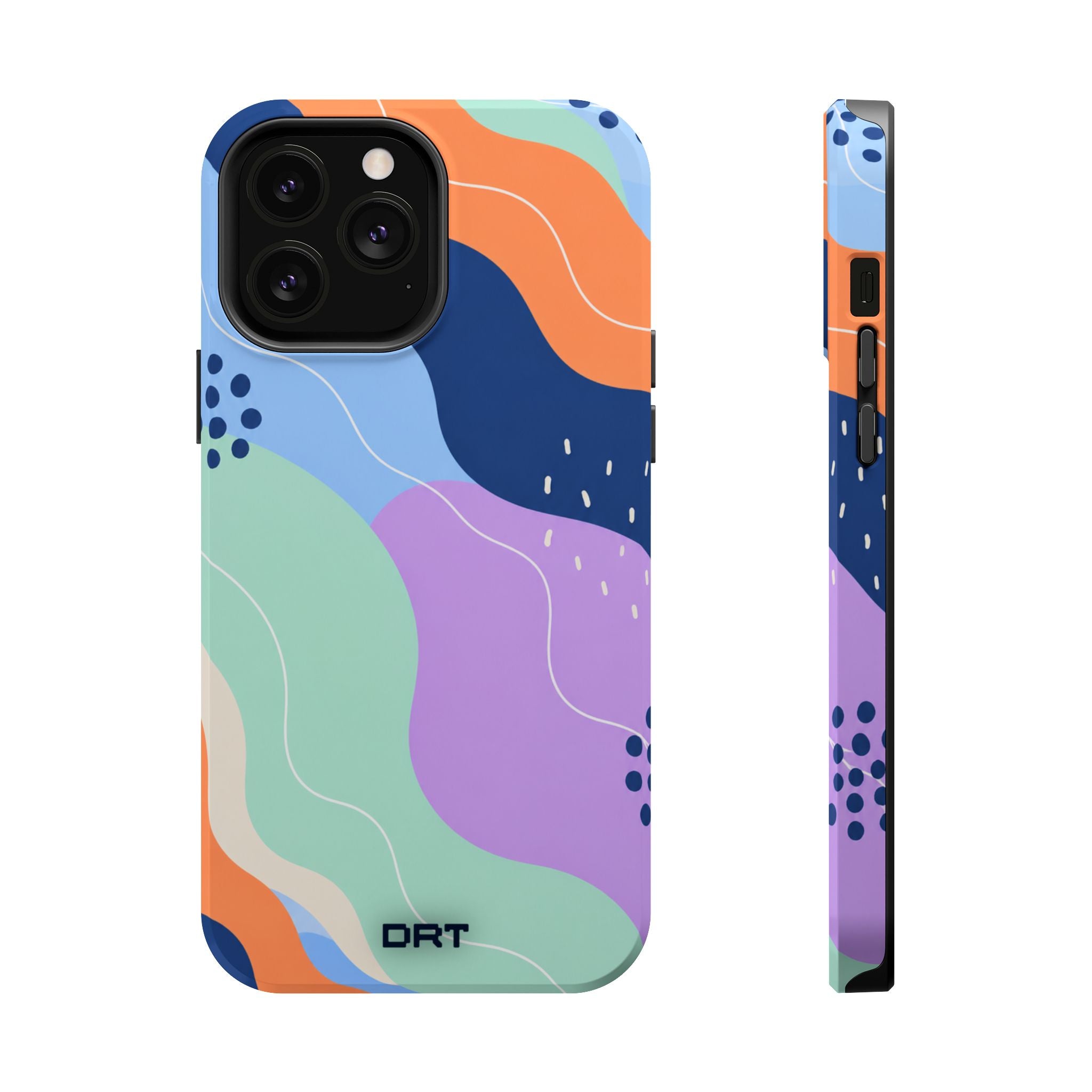 Abstract Colorwave Magnetic Impact-Resistant Phone Case
