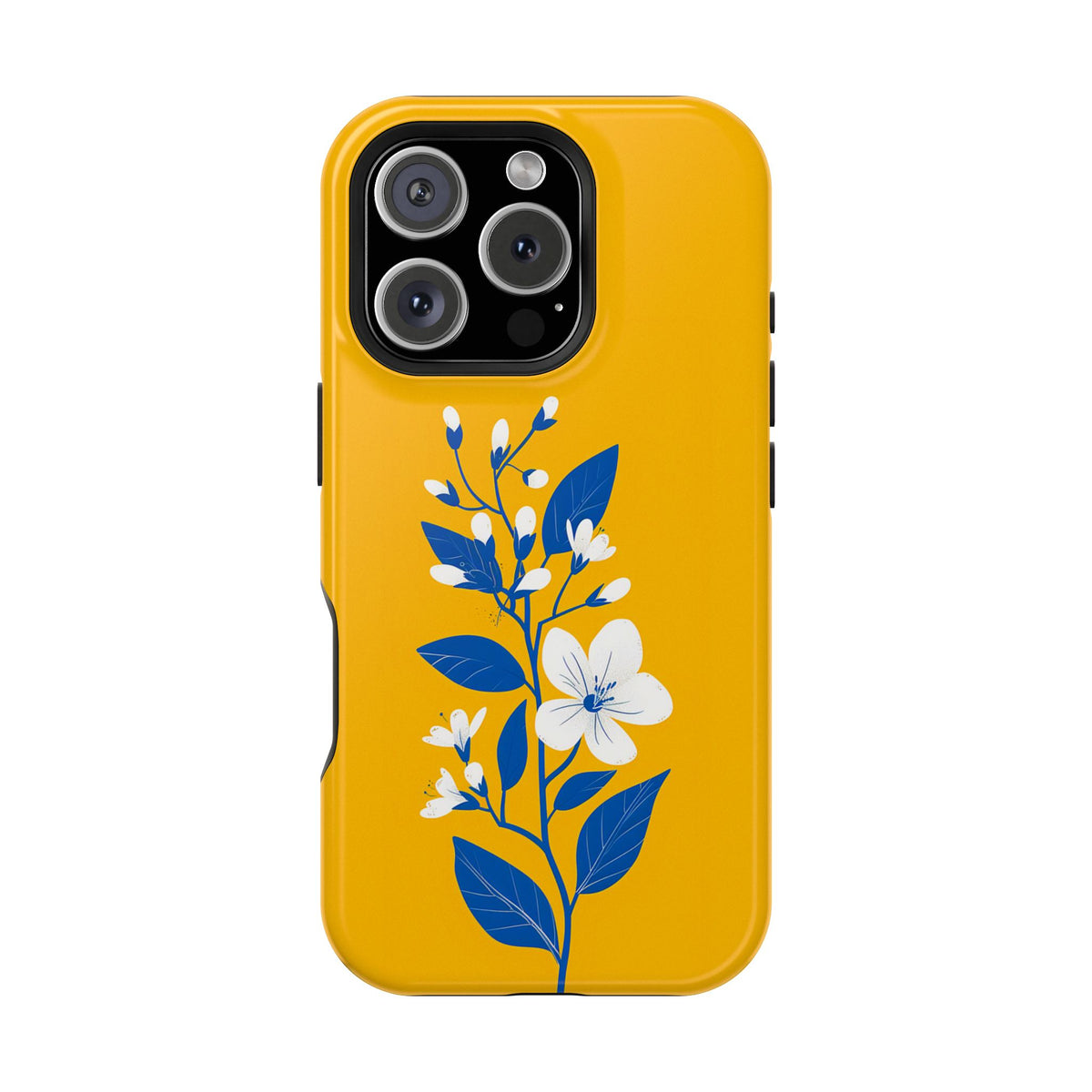Blue Blossom Tough MagSafe Case for iPhone 13–17