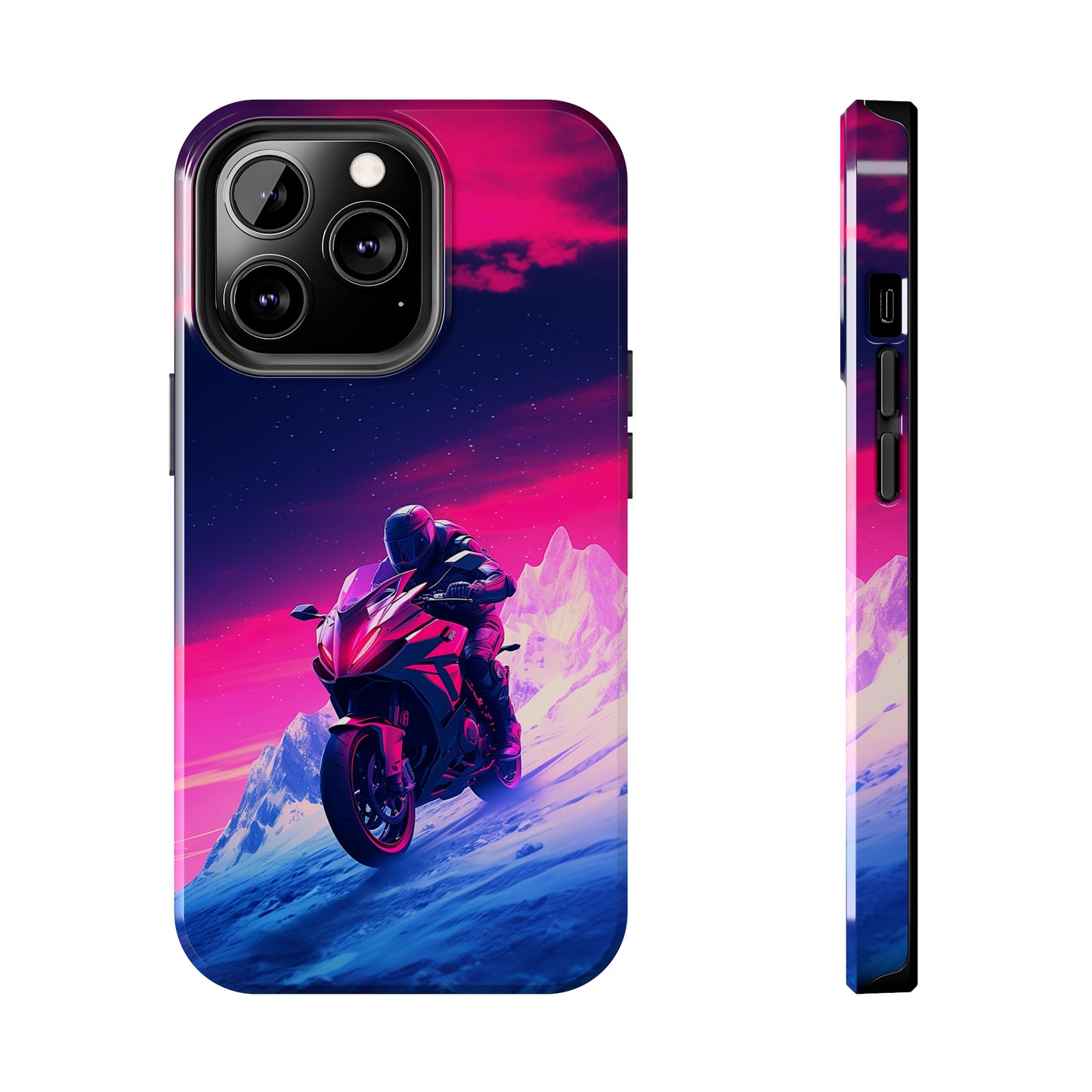 Twilight Rider (iPhone Case 11-15)Upgrade to RIMA: The Ultimate Eco-Friendly Case for iPhone 11-15. Combining style with sustainability, our cases feature chic, minimalist designs and top-tier protecRimaGallery
