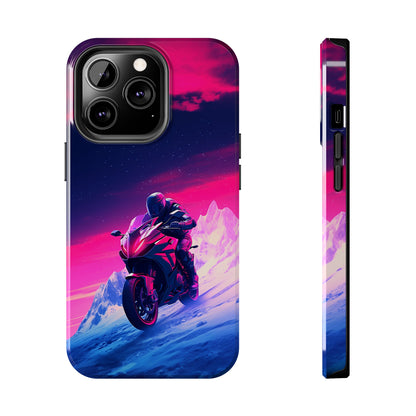 Twilight Rider (iPhone Case 11-15)Upgrade to RIMA: The Ultimate Eco-Friendly Case for iPhone 11-15. Combining style with sustainability, our cases feature chic, minimalist designs and top-tier protecRimaGallery
