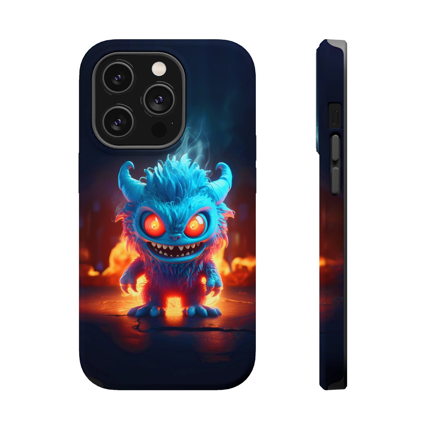 Fiery Monster (iPhone MagSafe Case)Revolutionize your iPhone's look and feel with RIMA Tough Phone Case – ultimate protection meets elegant style for iPhone 11-15. Grab yours now! 🛡️📱RimaGallery