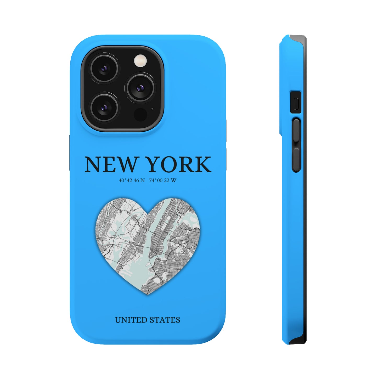 Add a touch of New York to your iPhone with the Sky Blue Heartbeat MagSafe Case, offering durable protection, seamless MagSafe compatibility, and a choice between ma-York Heartbeat - Sky Blue (iPhone MagSafe Case)