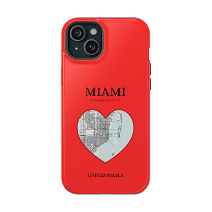 Miami Heartbeat - Red (iPhone MagSafe Case)Elevate your iPhone's style with the Miami Heartbeat Red MagSafe Case, offering robust protection, MagSafe compatibility, and a choice of matte or glossy finish. PerRimaGallery