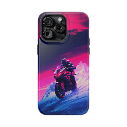 Twilight Rider (iPhone MagSafe Case)Twilight Rider MagSafe Durable Case: Style Meets Protection 📱✨
Upgrade your device with Rima Gallery's Twilight Rider MagSafe Durable Case. This case isn’t just aboRimaGallery