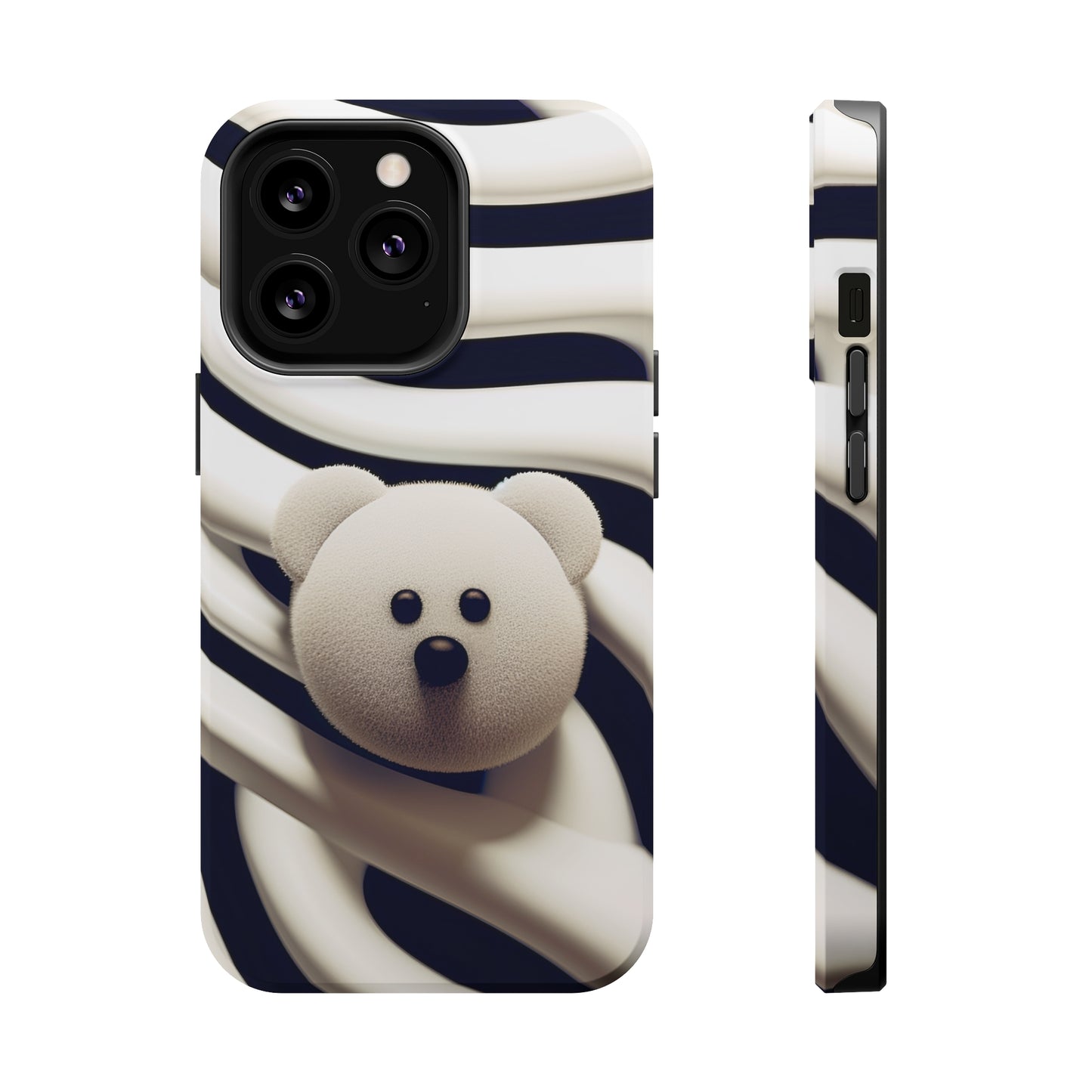 Zebra Print Teddy Bear (iPhone MagSafe Case)Zebra Print Teddy Bear MagSafe Durable Case: Style Meets Protection 📱✨
Upgrade your device with Rima Gallery's Zebra Print Teddy Bear MagSafe Durable Case. This casRimaGallery