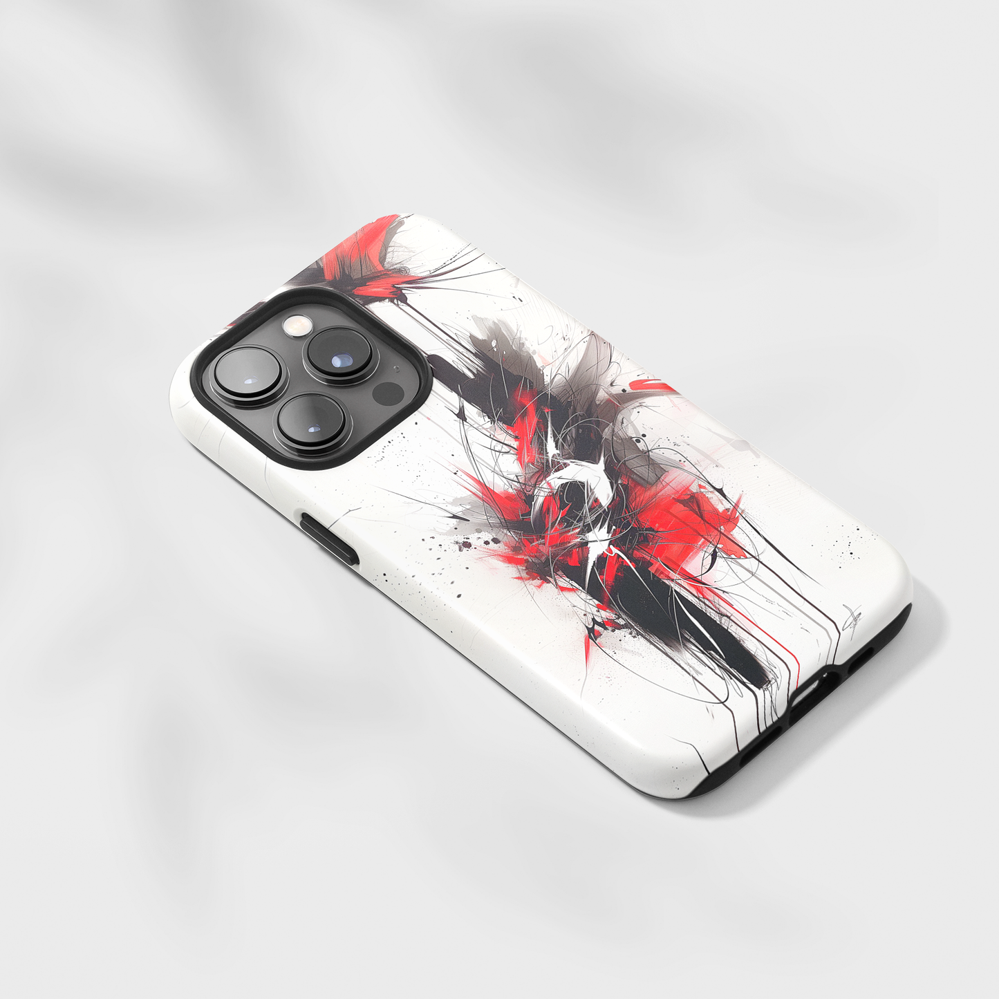 Ebony Flare (iPhone Case 11-15)Secure your iPhone 11-15 with RIMA's durable case: Polycarbonate shell, rubber lining for shock absorption, and supports wireless chargingRimaGallery