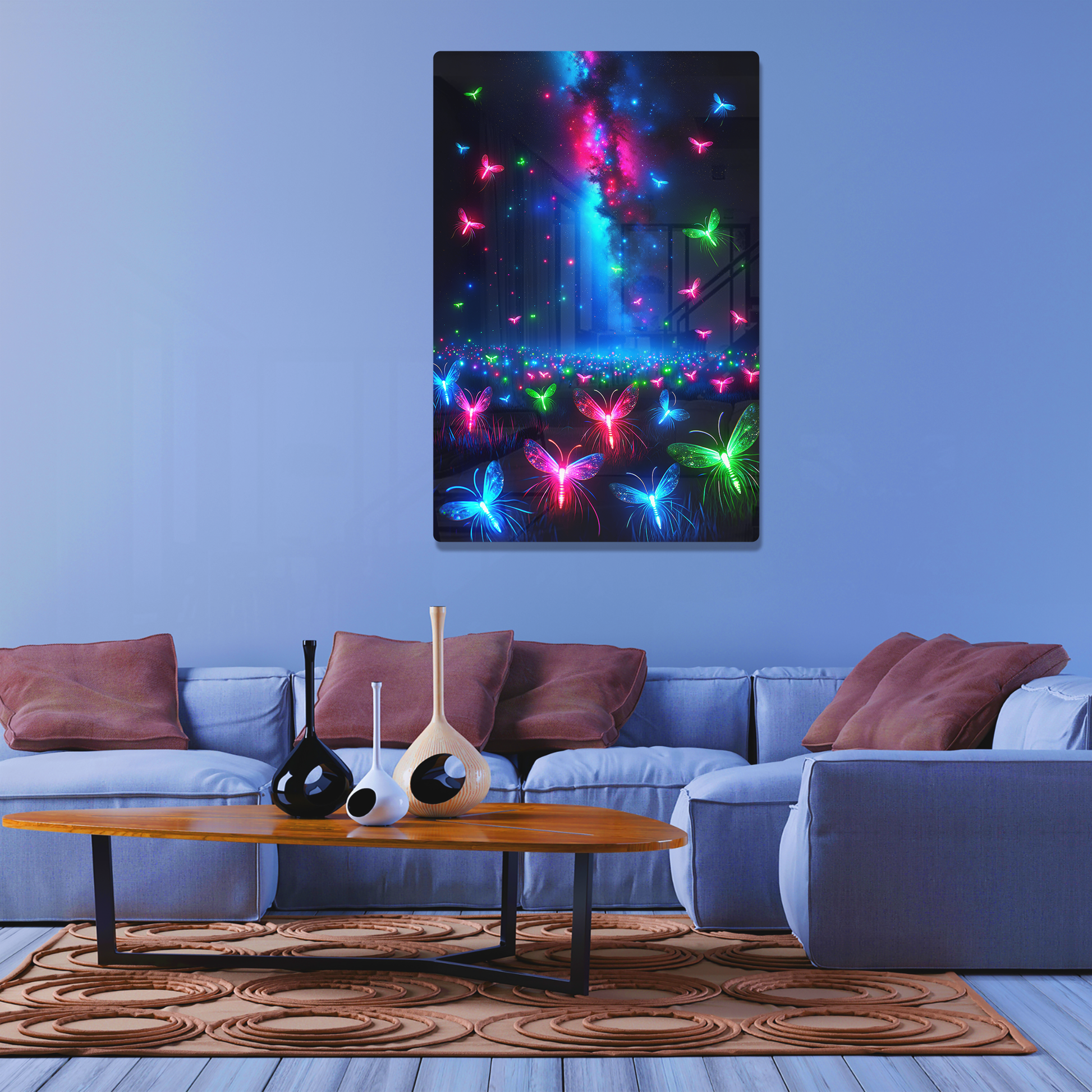 Neon Flutter (Acrylic)Make a statement with Neon Flutter acrylic prints. The 1⁄4" acrylic panel exudes the illusion of a smooth glass surface for vibrant artwork. Pre-installed hanging haRimaGallery