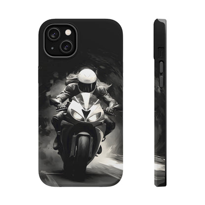 Female Night Biking (iPhone MagSafe Case)Female Night Biking MagSafe Durable Case: Style Meets Protection 📱✨
Upgrade your device with Rima Gallery's Female Night Biking MagSafe Durable Case. This case isn’RimaGallery