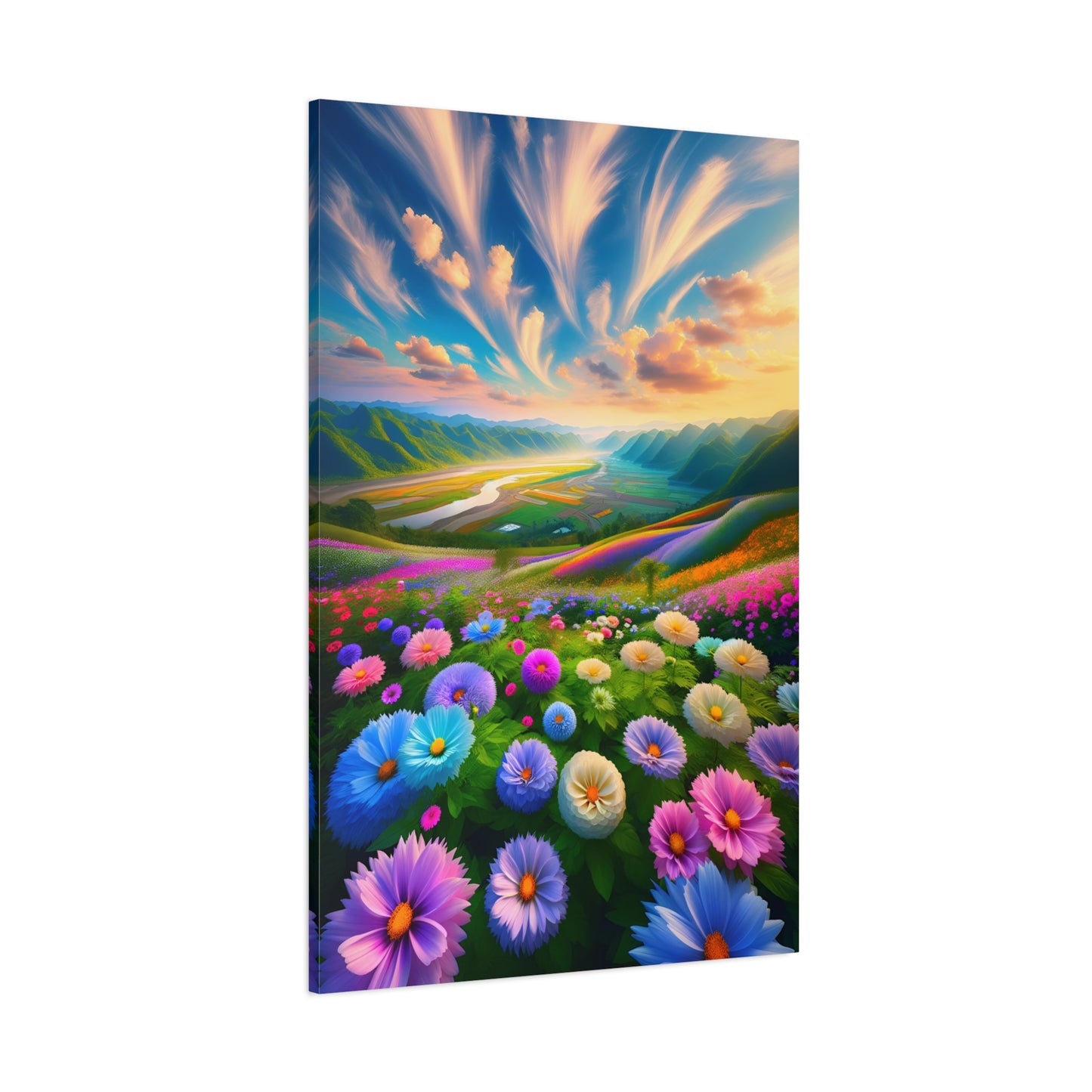 Blossom Valley Vista (Canvas)Blossom Valley Vista (Canvas  Matte finish, stretched, with a depth of 1.25 inches)
Elevate your space with RimaGallery's responsibly crafted canvases. Cotton/polyesRimaGallery