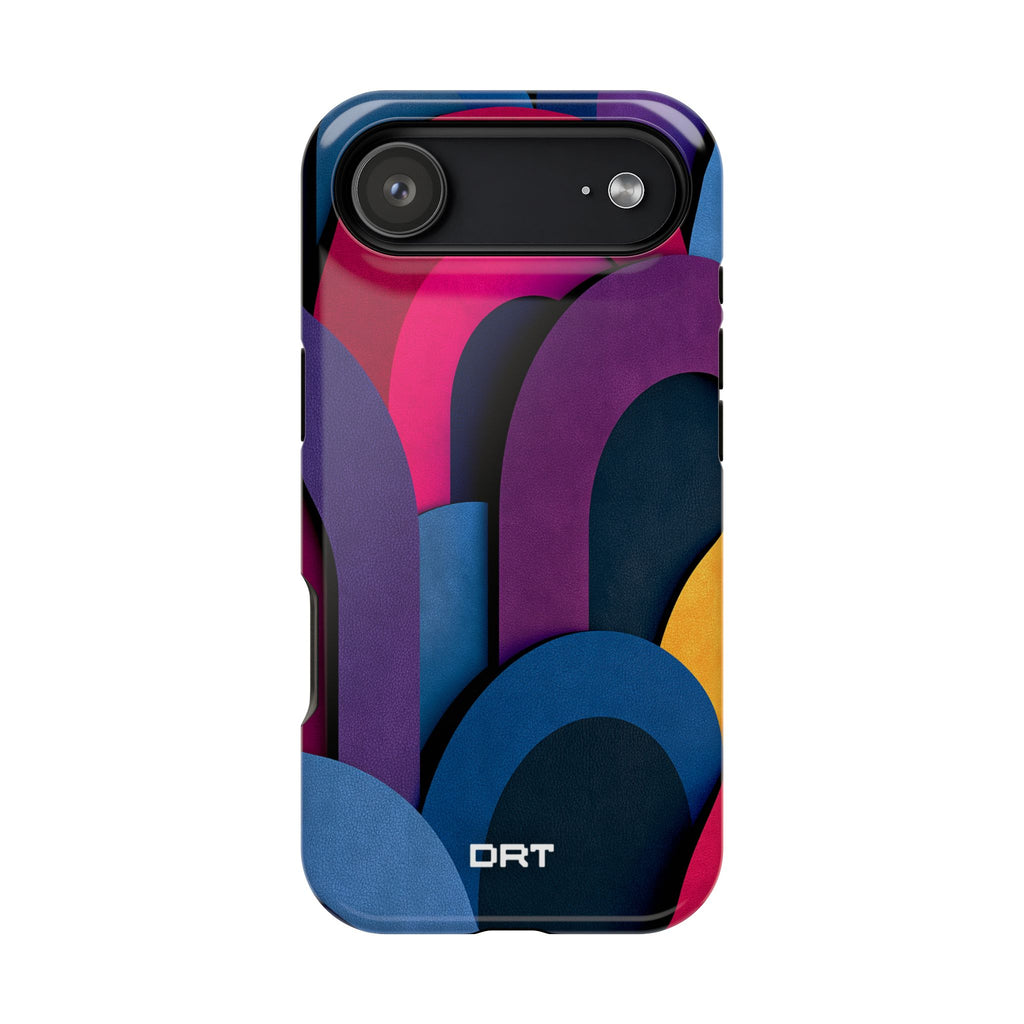 Magnetic Impact-Resistant Phone Case — Colorful Abstract Arch Design