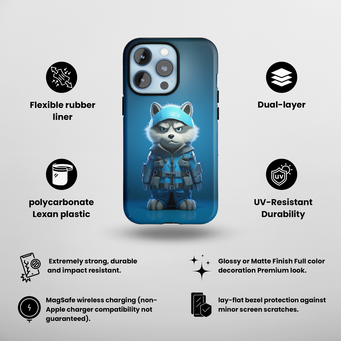 Covert Critter (iPhone MagSafe Case)Marshmallow in Blue Sky MagSafe Durable Case: Style Meets Protection 📱✨
Upgrade your device with Rima Gallery's Covert Critter MagSafe Durable Case. This case isn’tRimaGallery