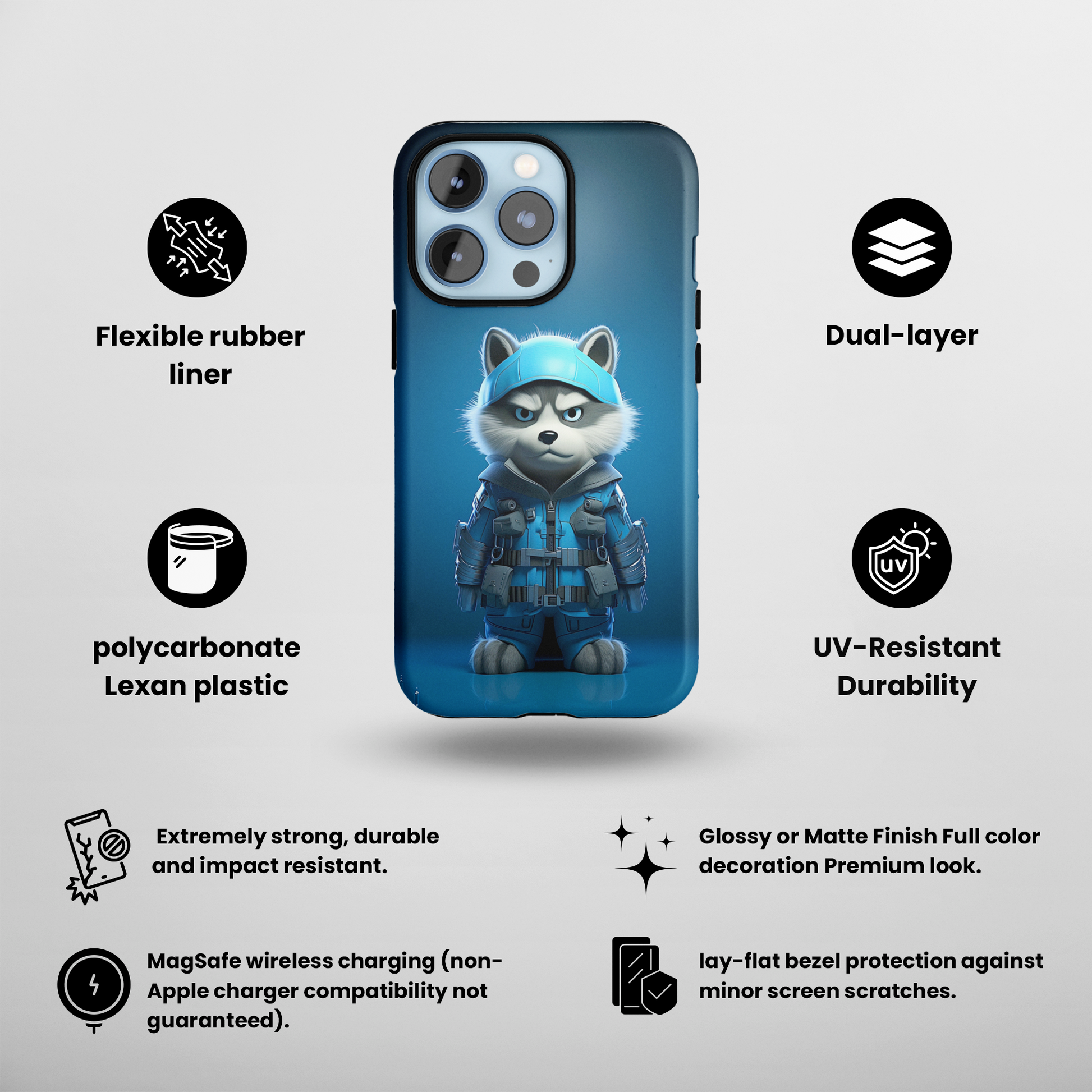 Covert Critter (iPhone MagSafe Case)Marshmallow in Blue Sky MagSafe Durable Case: Style Meets Protection 📱✨
Upgrade your device with Rima Gallery's Covert Critter MagSafe Durable Case. This case isn’tRimaGallery