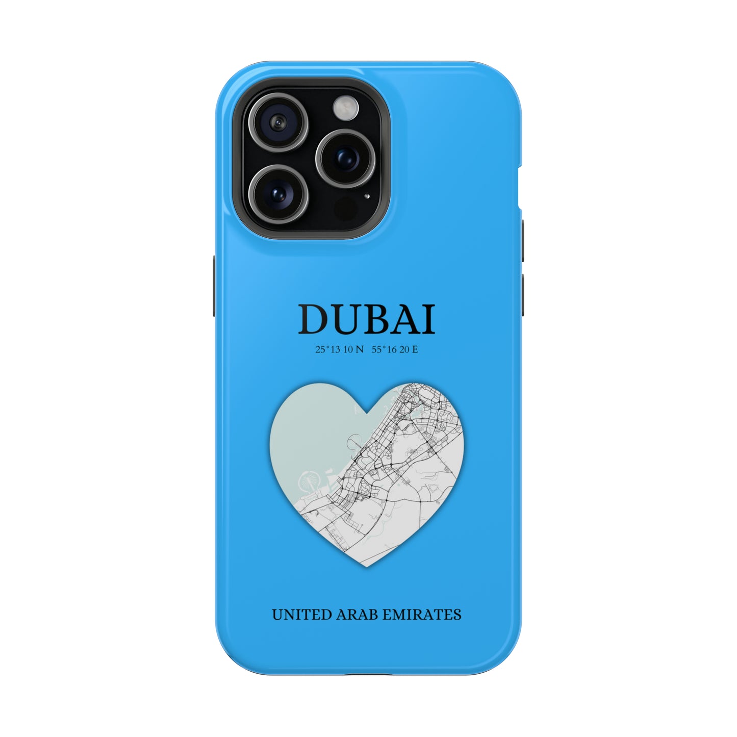 Dubai Heartbeat - Sky Blue (iPhone MagSafe Case)Elevate your iPhone's style with the Dubai Heartbeat White MagSafe Case, offering robust protection, MagSafe compatibility, and a choice of matte or glossy finish. PRimaGallery