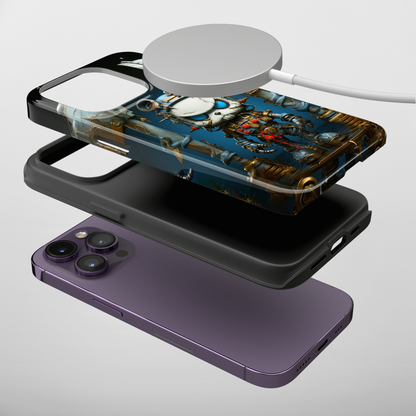 Steampunk Sentry (iPhone MagSafe Case)Steampunk Sentry MagSafe Durable Case: Style Meets Protection 📱✨
Upgrade your device with Rima Gallery's Steampunk Sentry MagSafe Durable Case. This case isn’t justRimaGallery