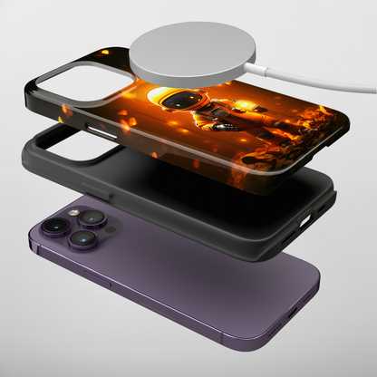 Yellow Astronaut Robot (iPhone MagSafe Case)Upgrade your phone's safety and style with Rima Yellow Astronaut Robot Beauty MagSafe Case. Dual-layer protection meets stunning design. Shop now for seamless MagSafRimaGallery