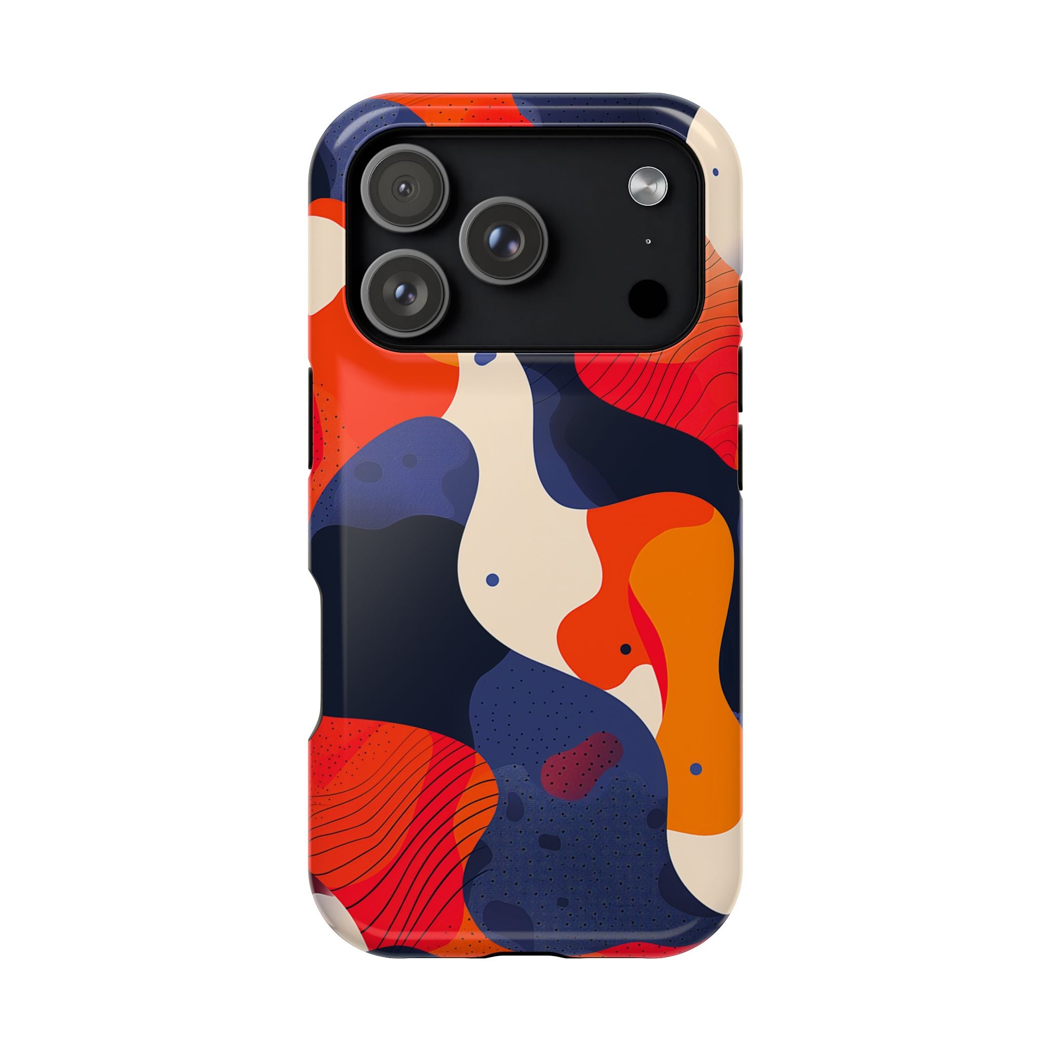 Abstract Colorwave Magnetic Phone Case — Impact-Resistant Protective Cover