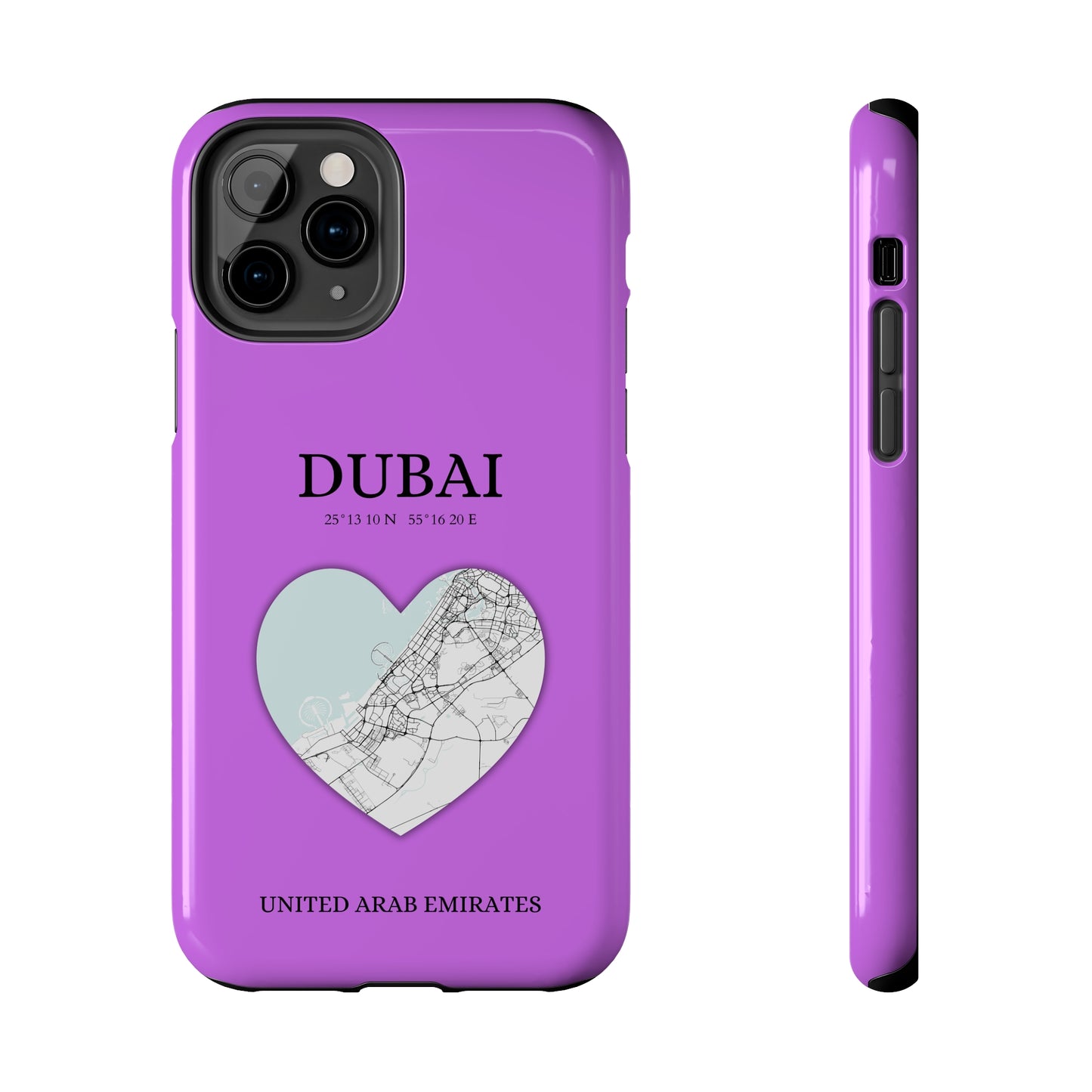 Dubai Heartbeat - Purple (iPhone Case 11-15)Elevate your iPhone with RimaGallery's Dubai York Heartbeat case. Sleek design meets durability for stylish protection. Free US shipping.RimaGallery
