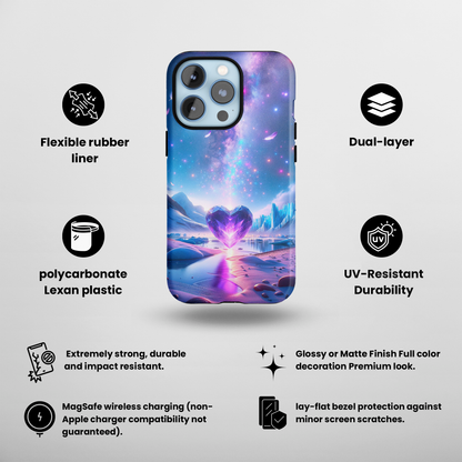 Galactic Heartbeat (iPhone MagSafe Case)Galactic Heartbeat MagSafe Durable Case: Style Meets Protection 📱✨
Upgrade your device with Rima Gallery's Galactic Heartbeat MagSafe Durable Case. This case isn’t RimaGallery