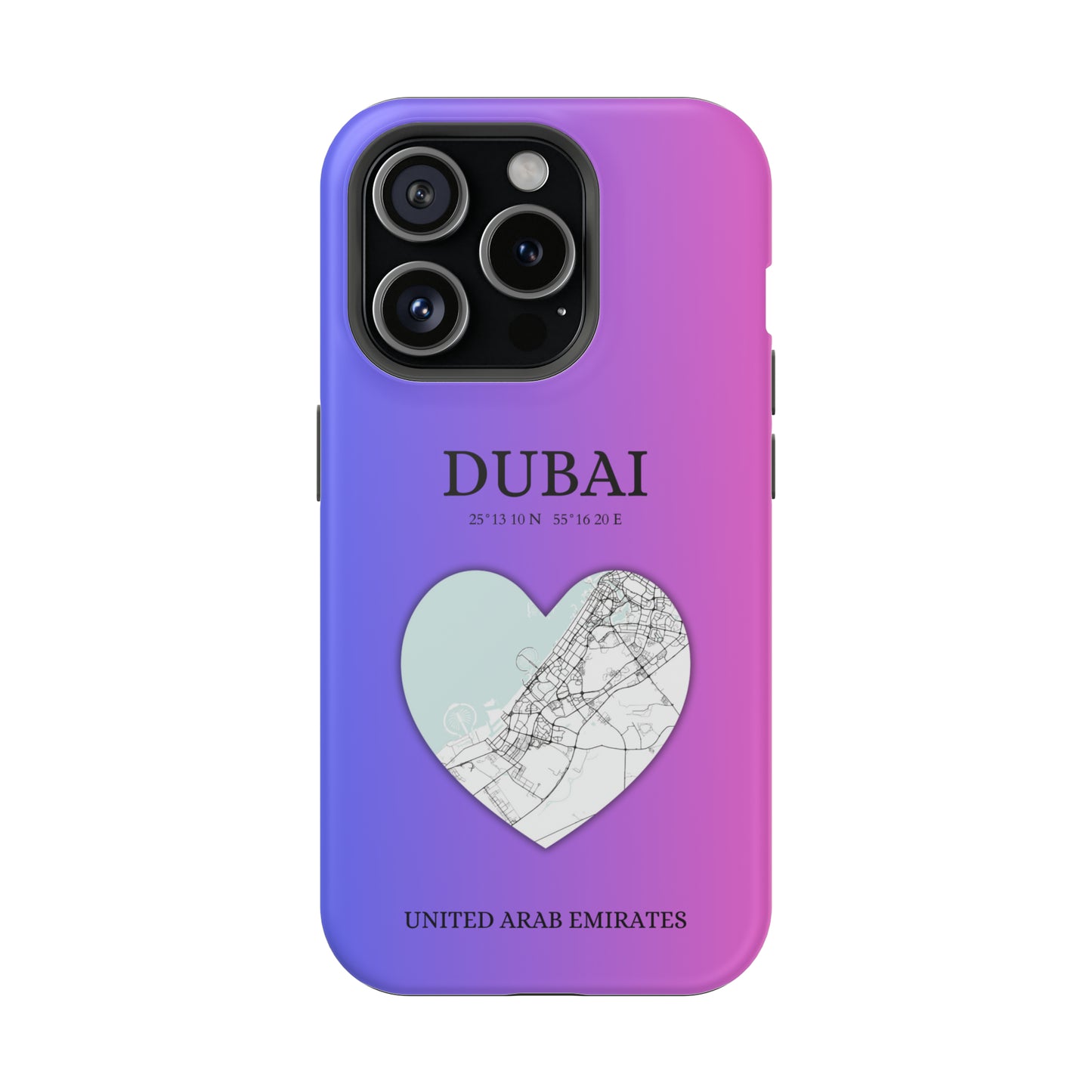 Dubai Heartbeat - Magenta (iPhone MagSafe Case)Elevate your iPhone's style with the Dubai Heartbeat White MagSafe Case, offering robust protection, MagSafe compatibility, and a choice of matte or glossy finish. PRimaGallery