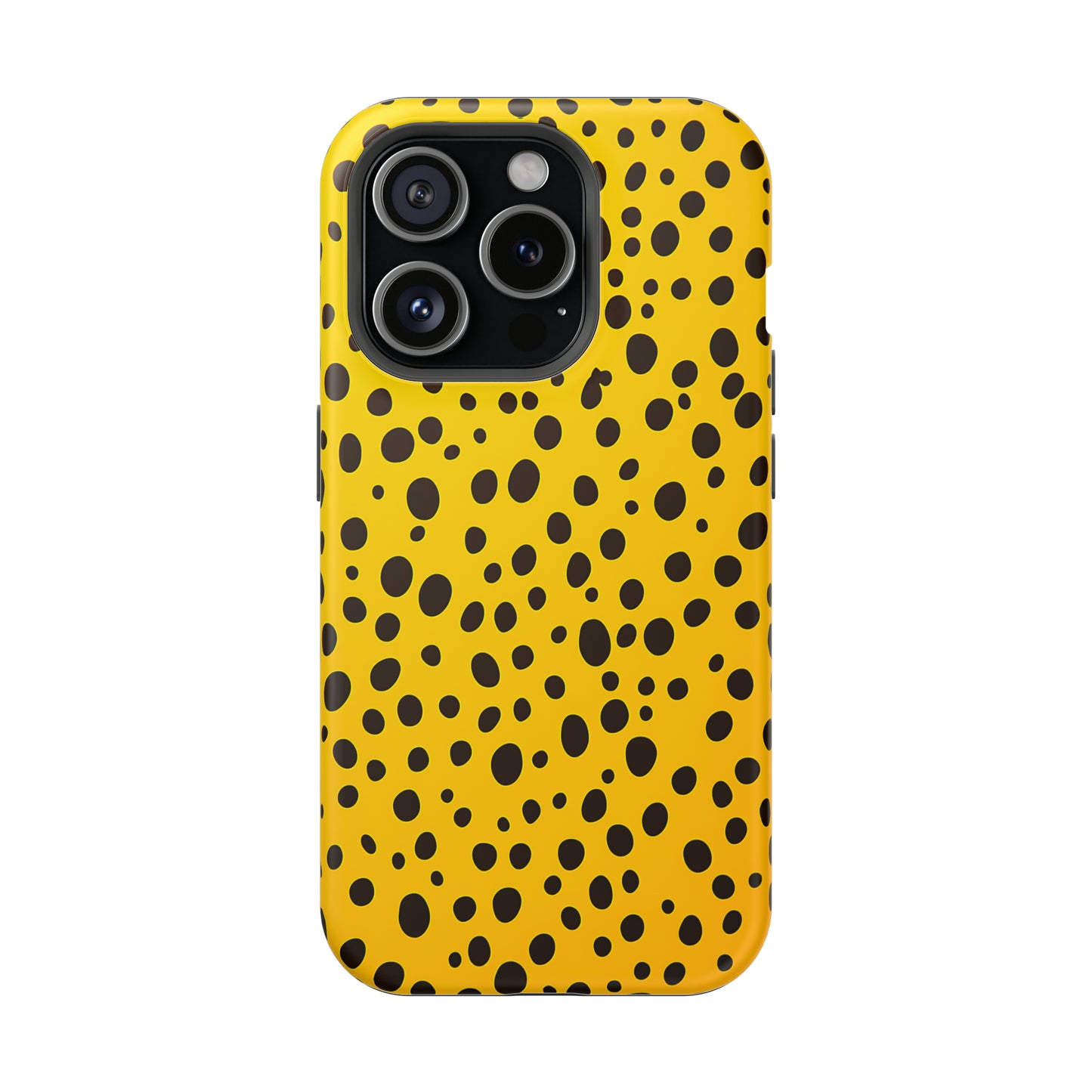 Dotted Delight - Yellow (iPhone MagSafe Case)Elevate your iPhone's style with a yellow surface with scattered dark dots and a MagSafe Case, offering robust protection, MagSafe compatibility, and a choice of matRimaGallery