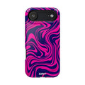 Magnetic Impact-Resistant Phone Case — Neon Pink & Purple Swirl