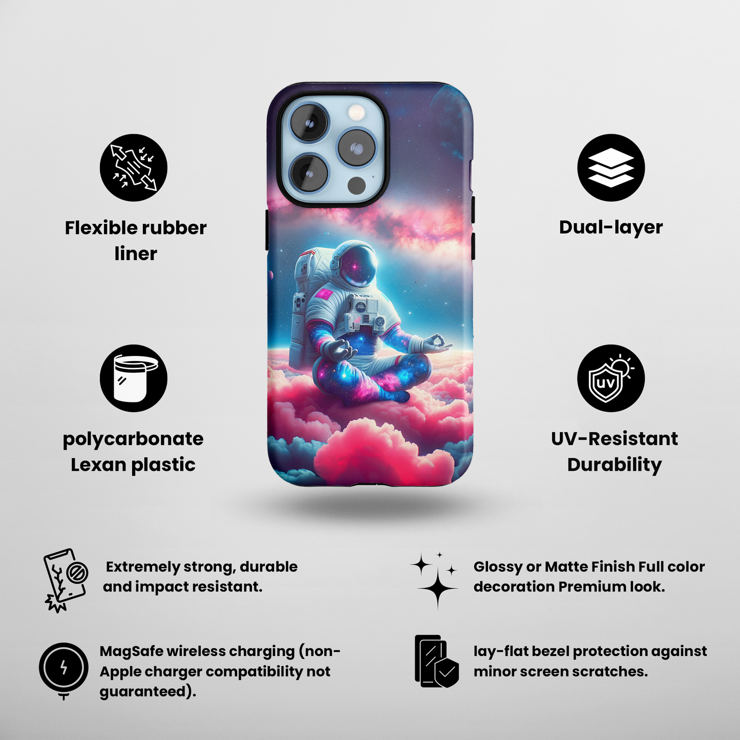 Stardust Meditation (iPhone MagSafe Case)Stardust Meditation MagSafe Durable Case: Style Meets Protection 📱✨
Upgrade your device with Rima Stardust Meditation MagSafe Durable Case. This case isn’t just aboRimaGallery