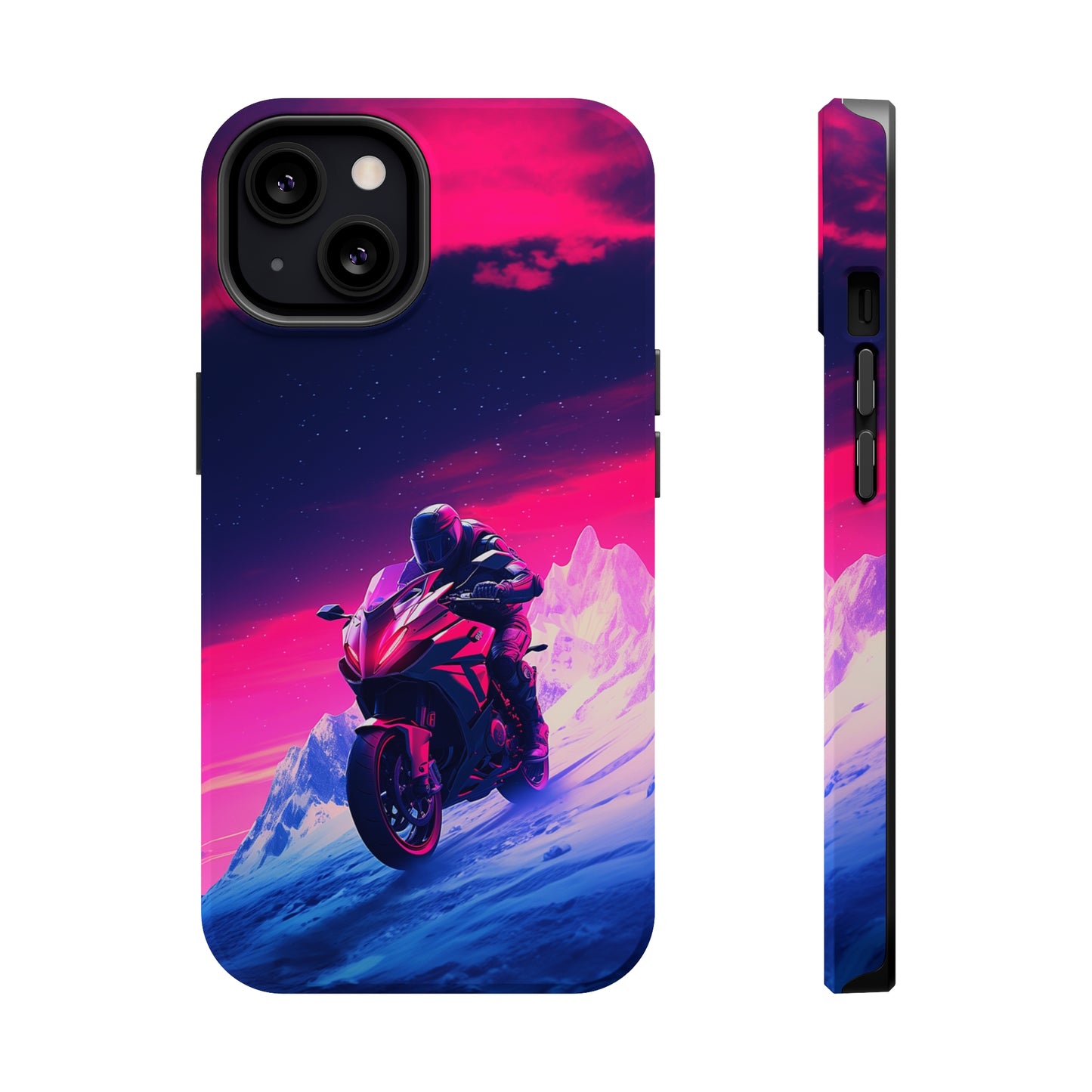 Twilight Rider (iPhone MagSafe Case)Twilight Rider MagSafe Durable Case: Style Meets Protection 📱✨
Upgrade your device with Rima Gallery's Twilight Rider MagSafe Durable Case. This case isn’t just aboRimaGallery