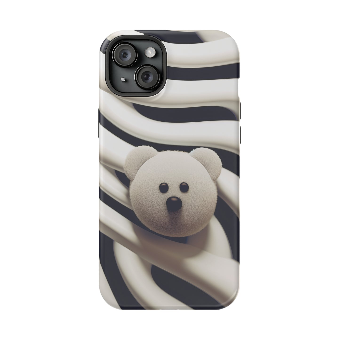 Zebra Print Teddy Bear (iPhone MagSafe Case)Zebra Print Teddy Bear MagSafe Durable Case: Style Meets Protection 📱✨
Upgrade your device with Rima Gallery's Zebra Print Teddy Bear MagSafe Durable Case. This casRimaGallery